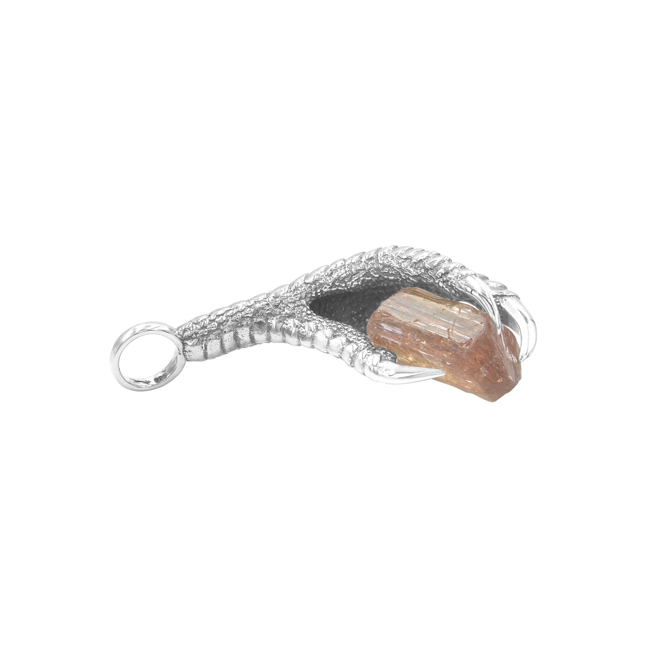 Starborn Gemstone Eagle Claw Pendant in Sterling Silver