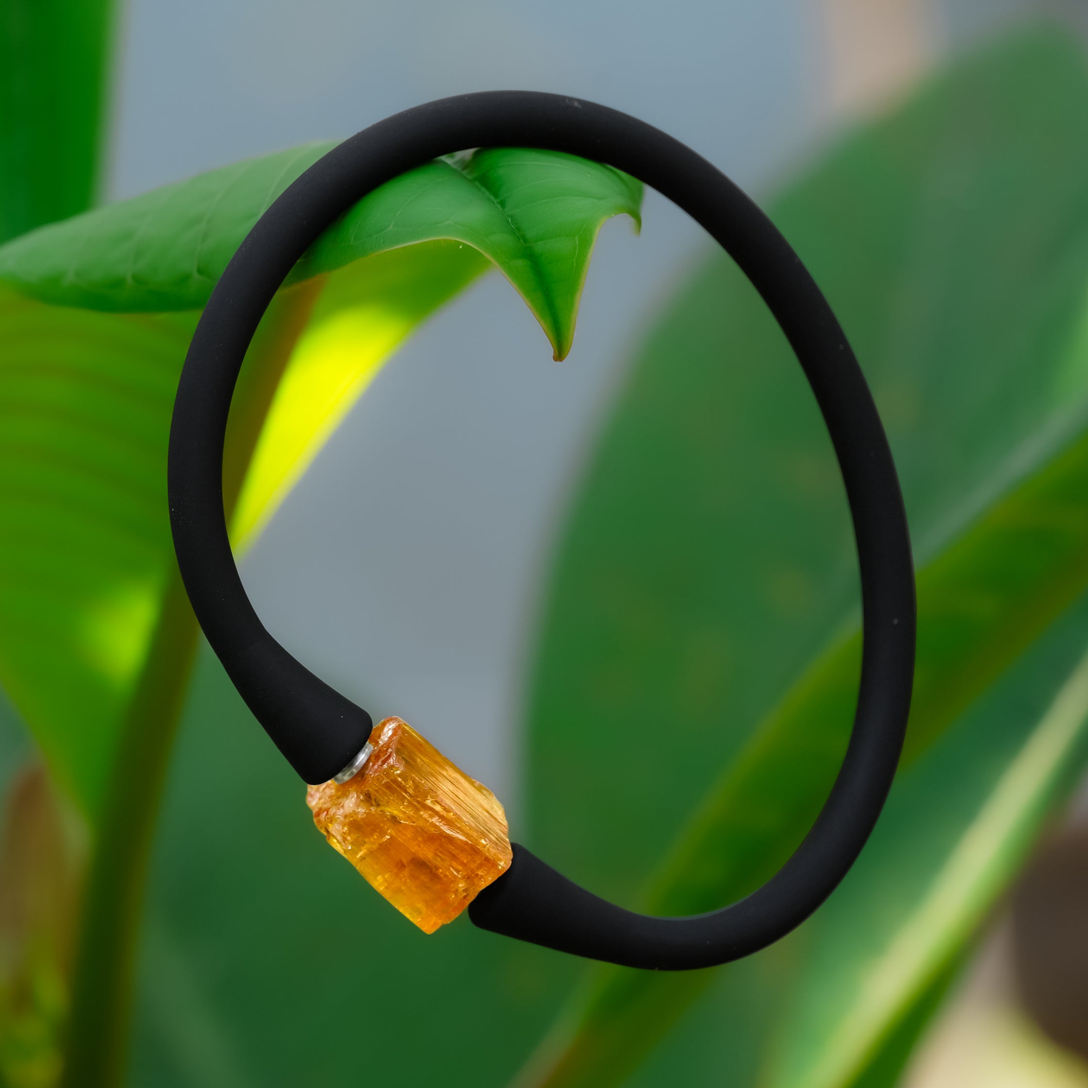 Starborn Imperial Topaz Crystal Silicone Bracelet - Small