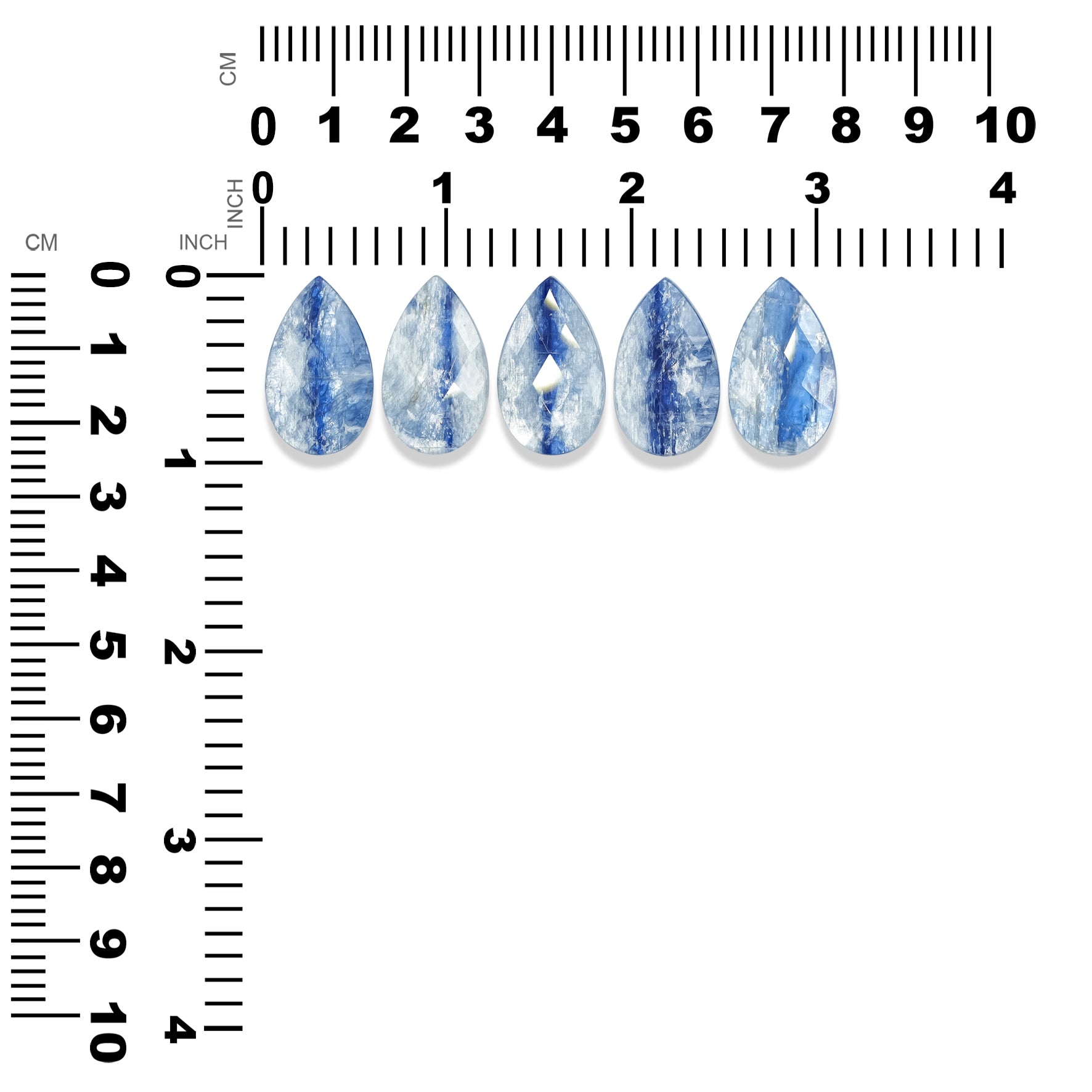 Starborn Faceted Kyanite Doublet Pear Cabochon- 1 Piece