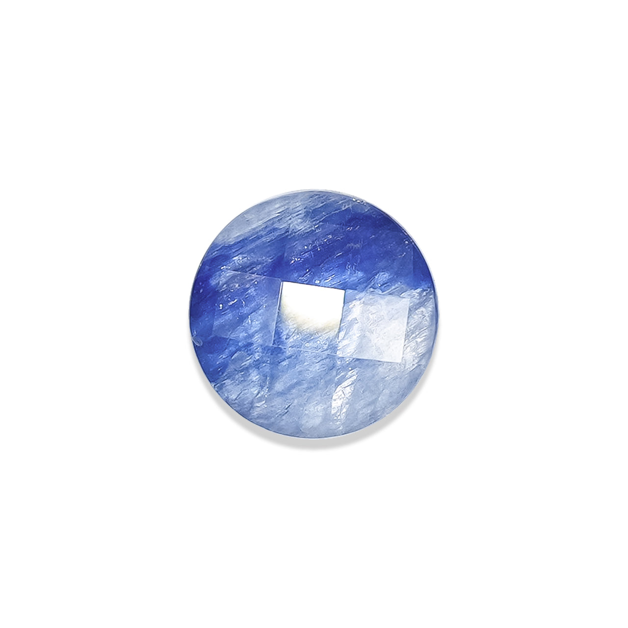 Starborn Faceted Kyanite Doublet Round Cabochon 12 mm - 1 Piece