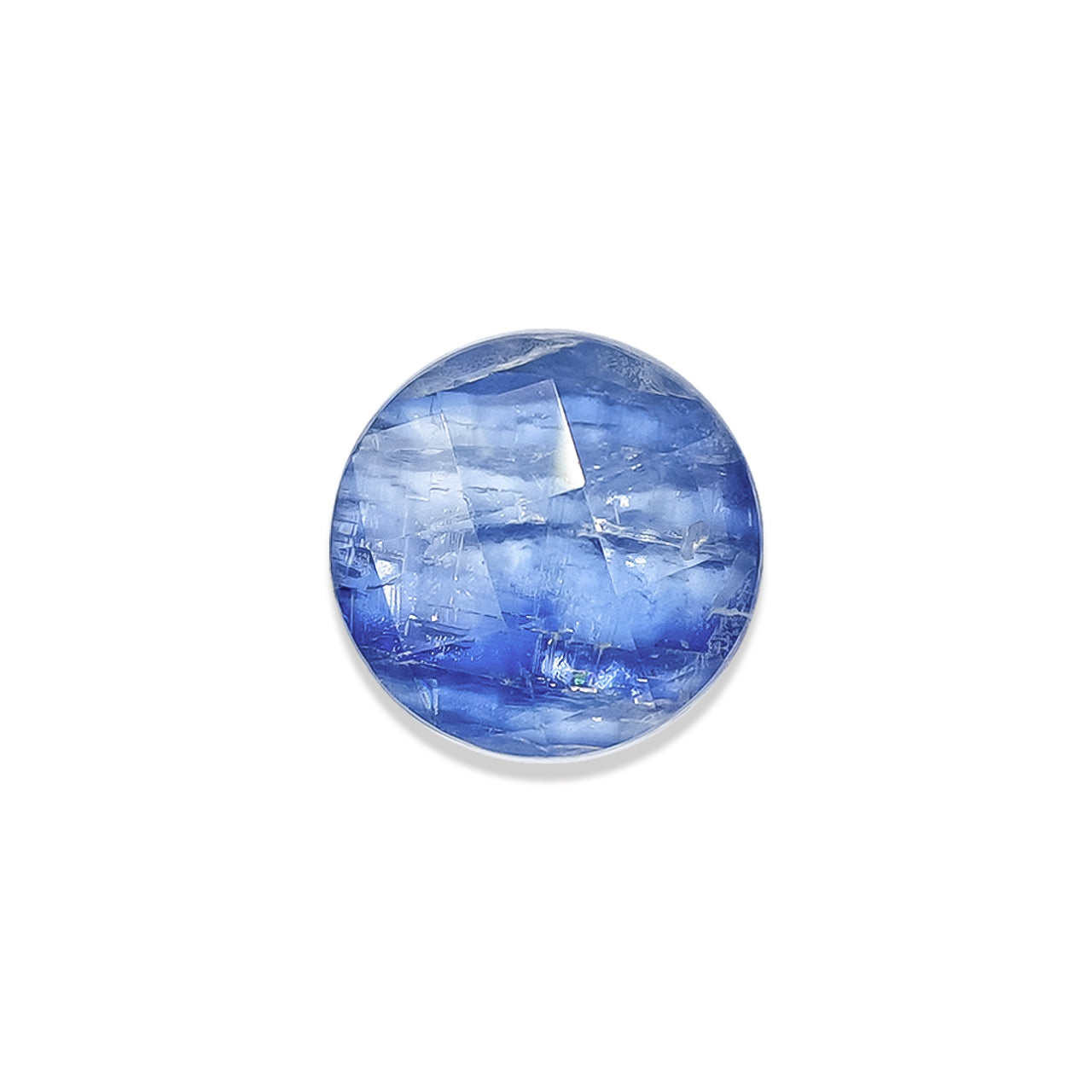 Starborn Faceted Kyanite Doublet Round Cabochon 12 mm - 1 Piece