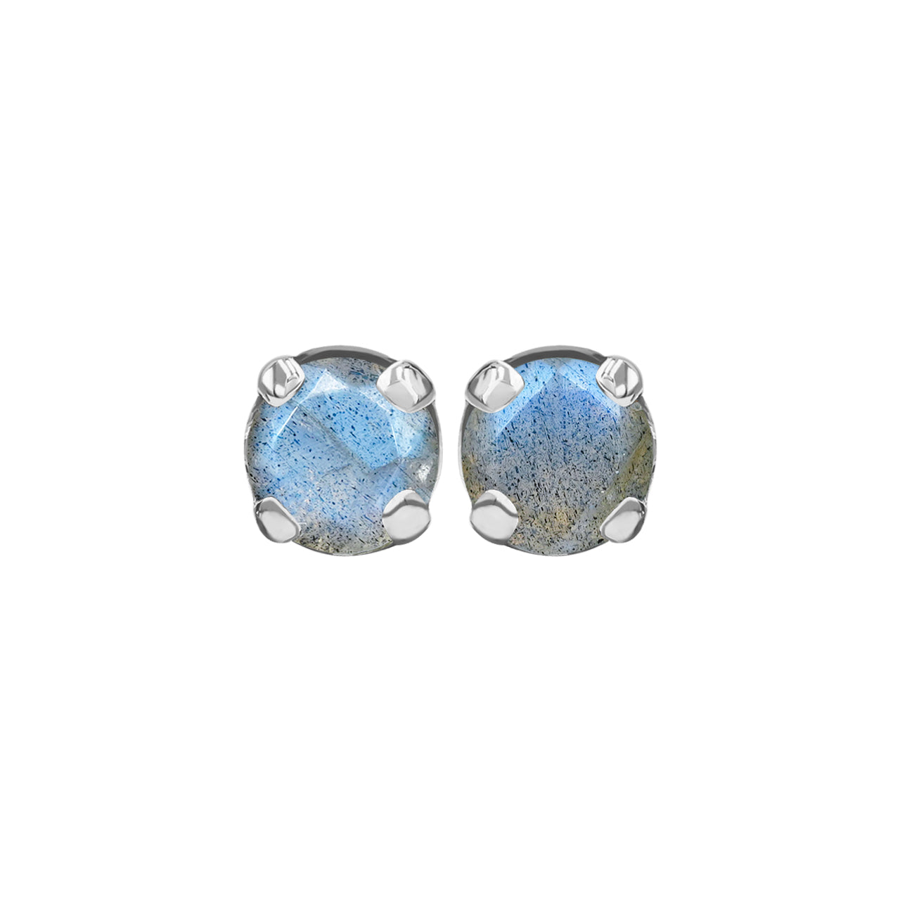 Starborn Faceted Carnelian Post Earrings in Sterling Silver