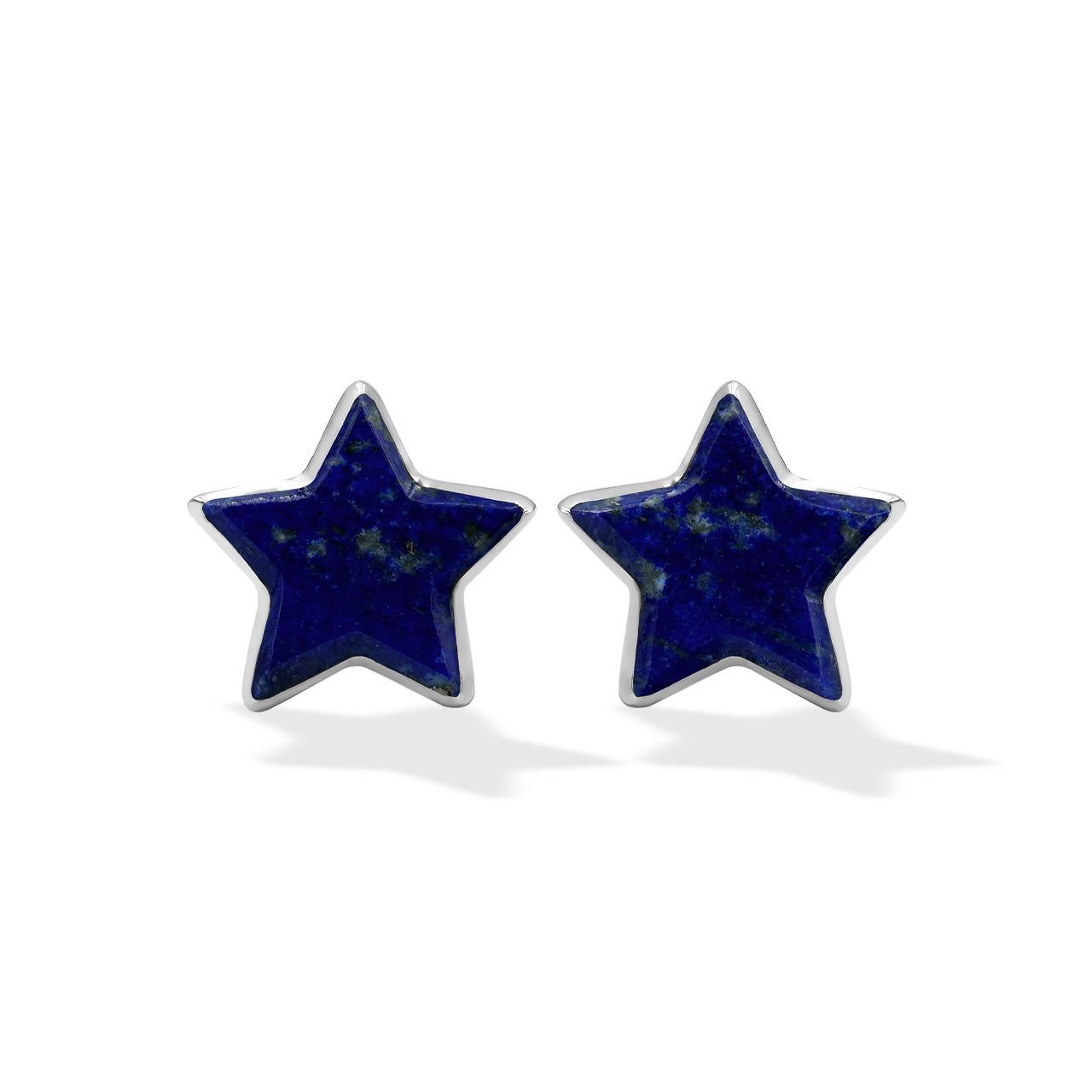 Starborn Gemstones Star Post Earrings in Sterling Silver