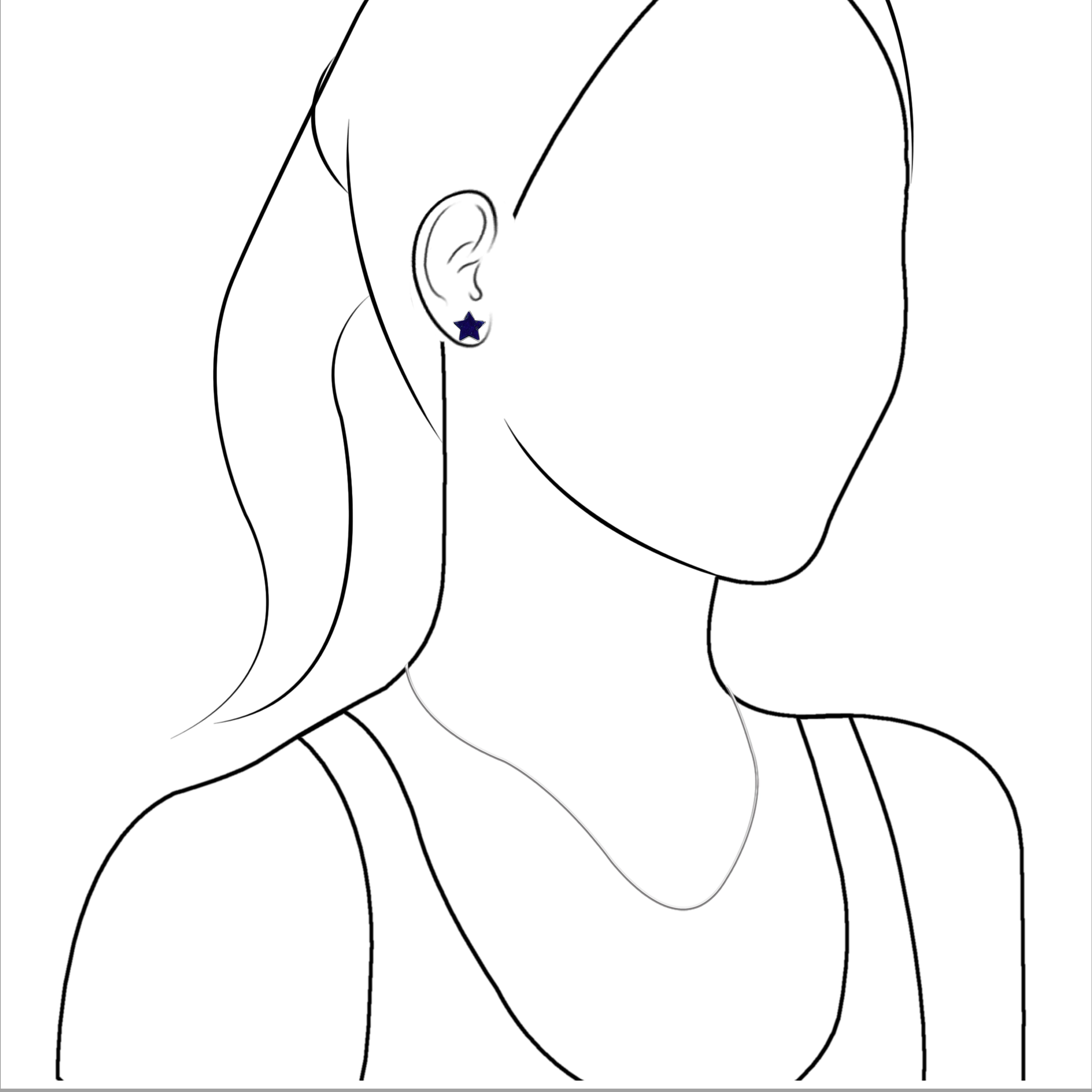 Starborn Lapis Lazuli Star Post Earrings in Sterling Silver