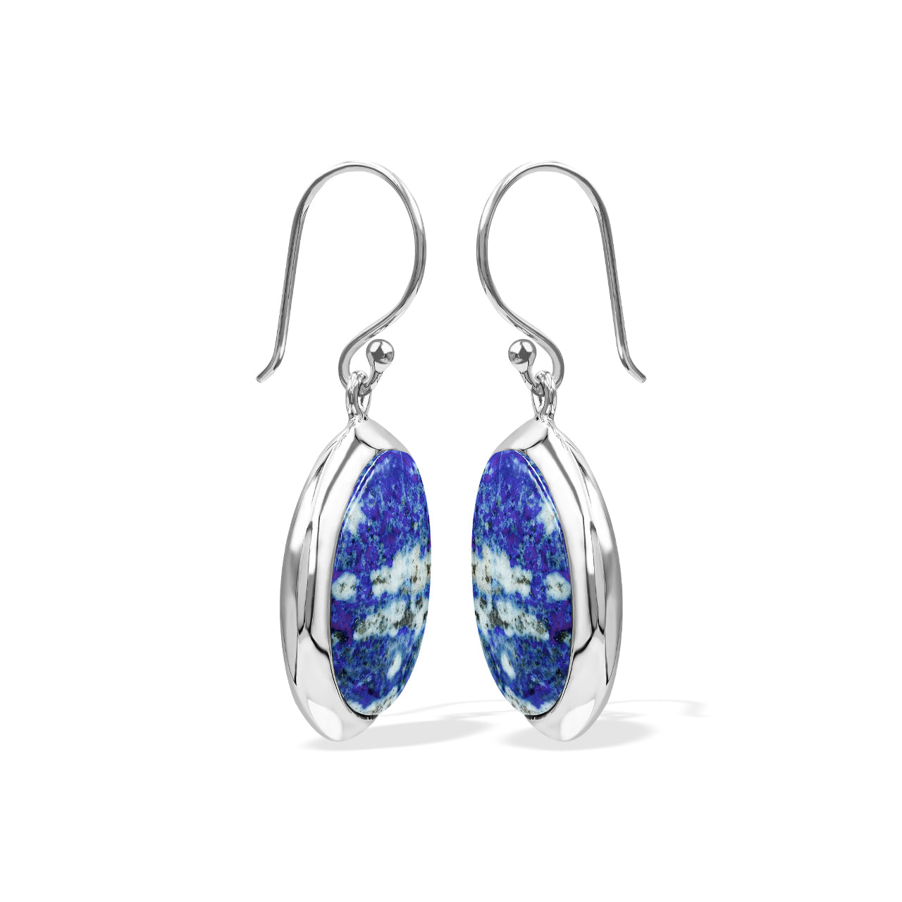 Starborn Round 18mm Gemstones Medallion Style Earring in Sterling Silver - Medium