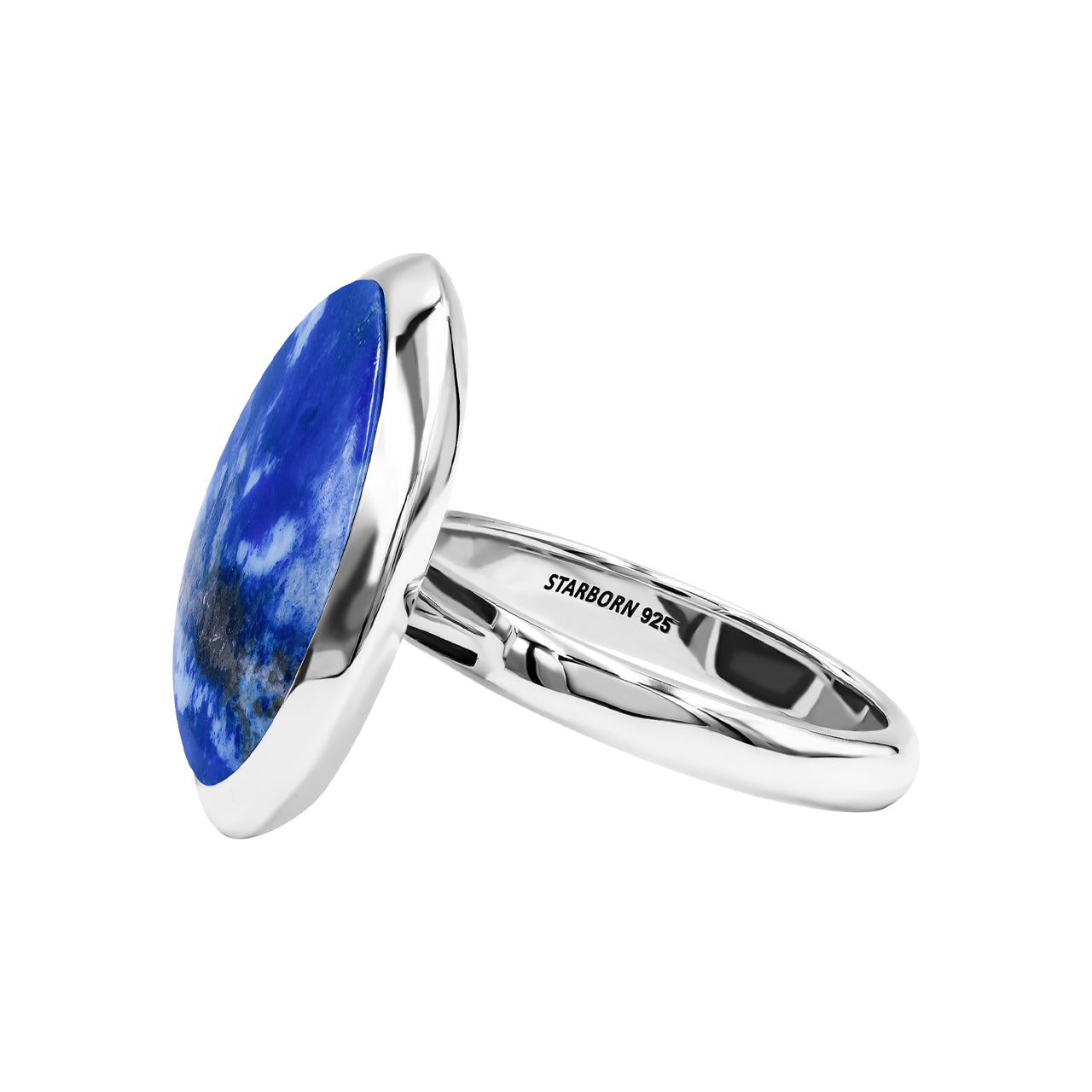 Starborn Lapis Lazuli Medallion Style Ring in Sterling Silver