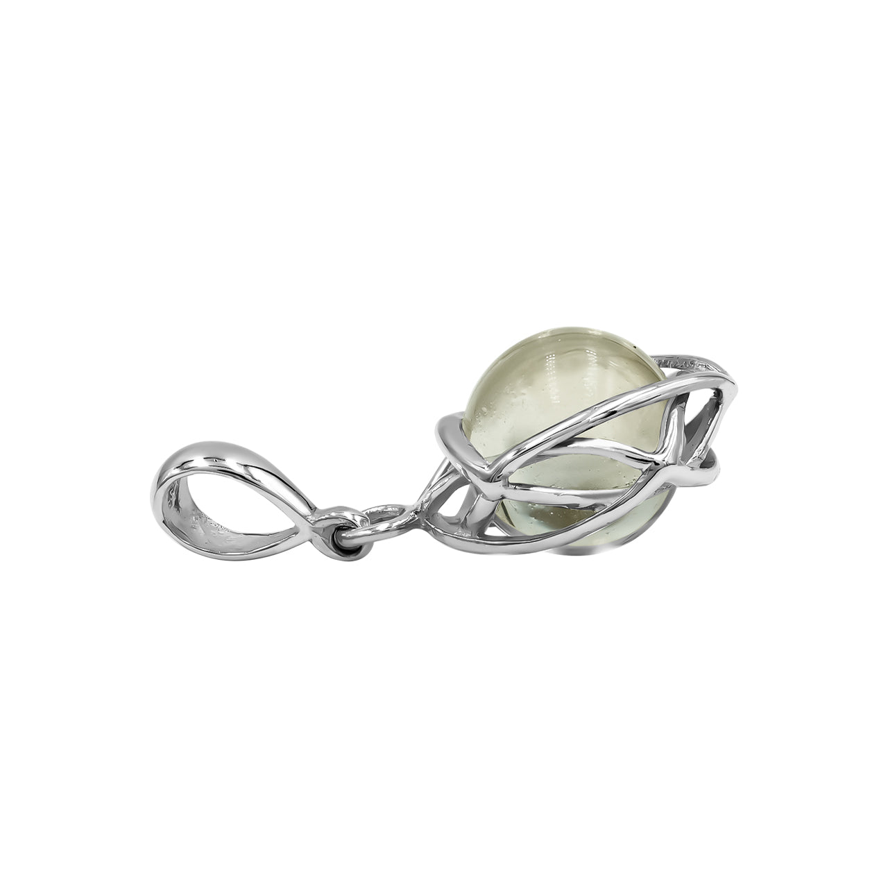 Starborn Edelsteinkugel 6-zackiger Sternanhänger aus Sterlingsilber