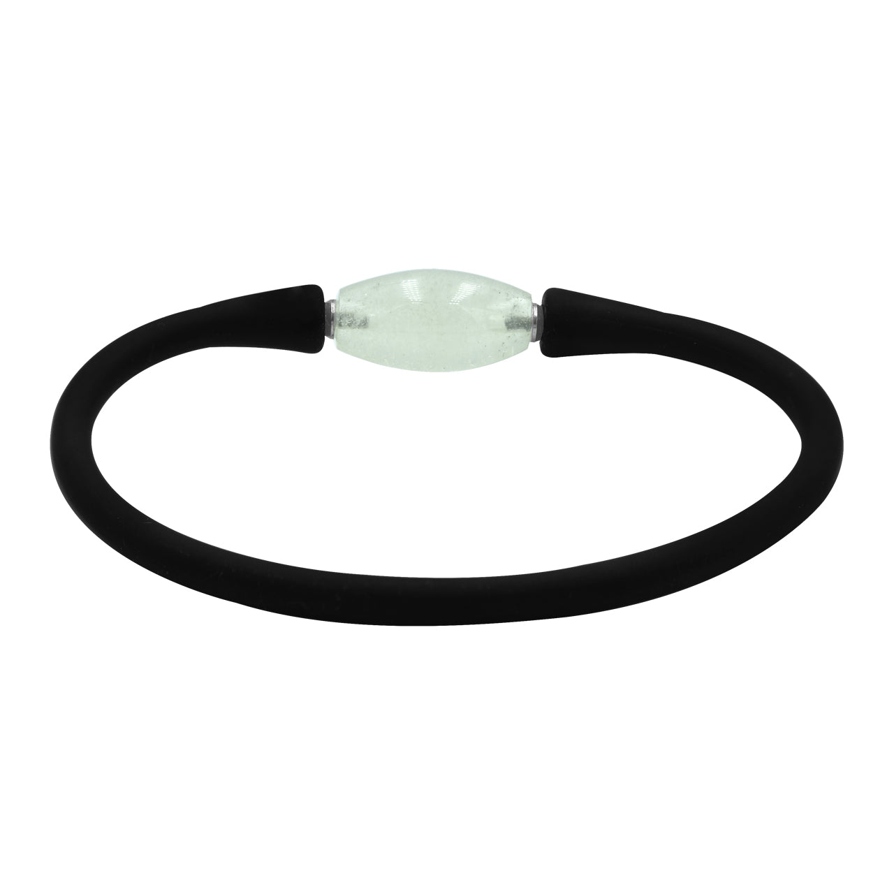 Starborn Libyan Desert Tektite Drum Bead Silicone Bracelet