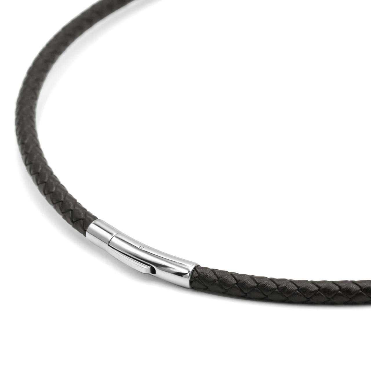 Starborn Geflochtene Lederkette mit Edelstahlverschluss