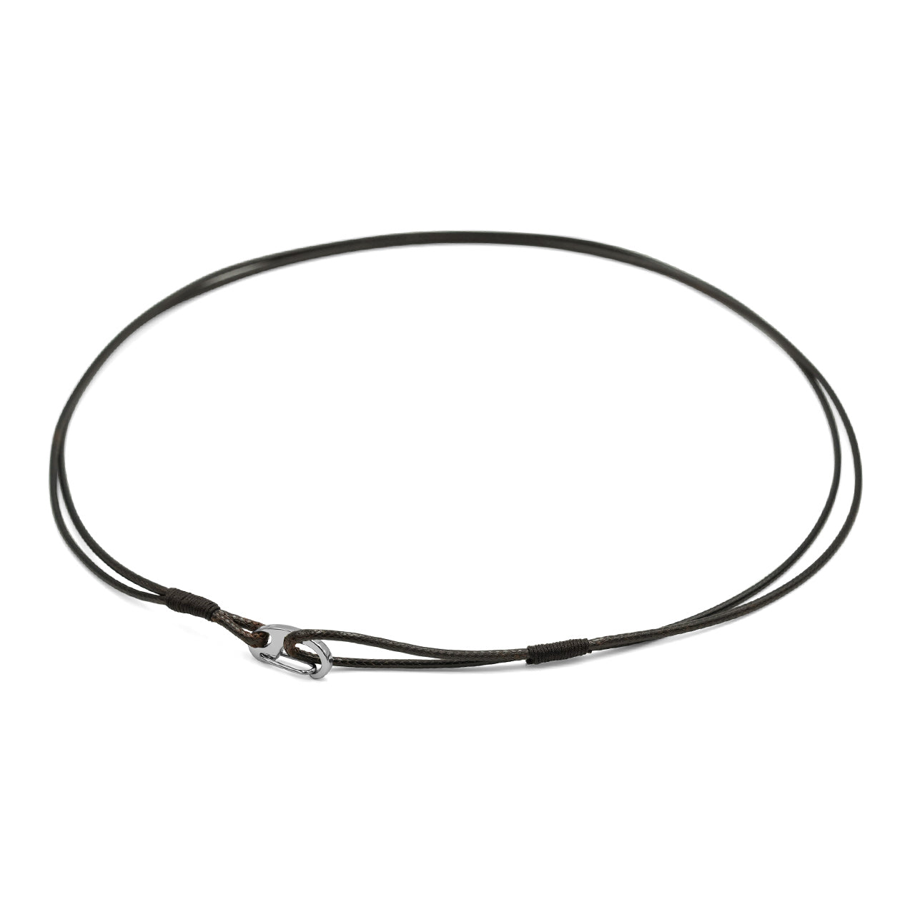Starborn Skinny Double Braided Leather Necklace with Stainless Steel Clasp