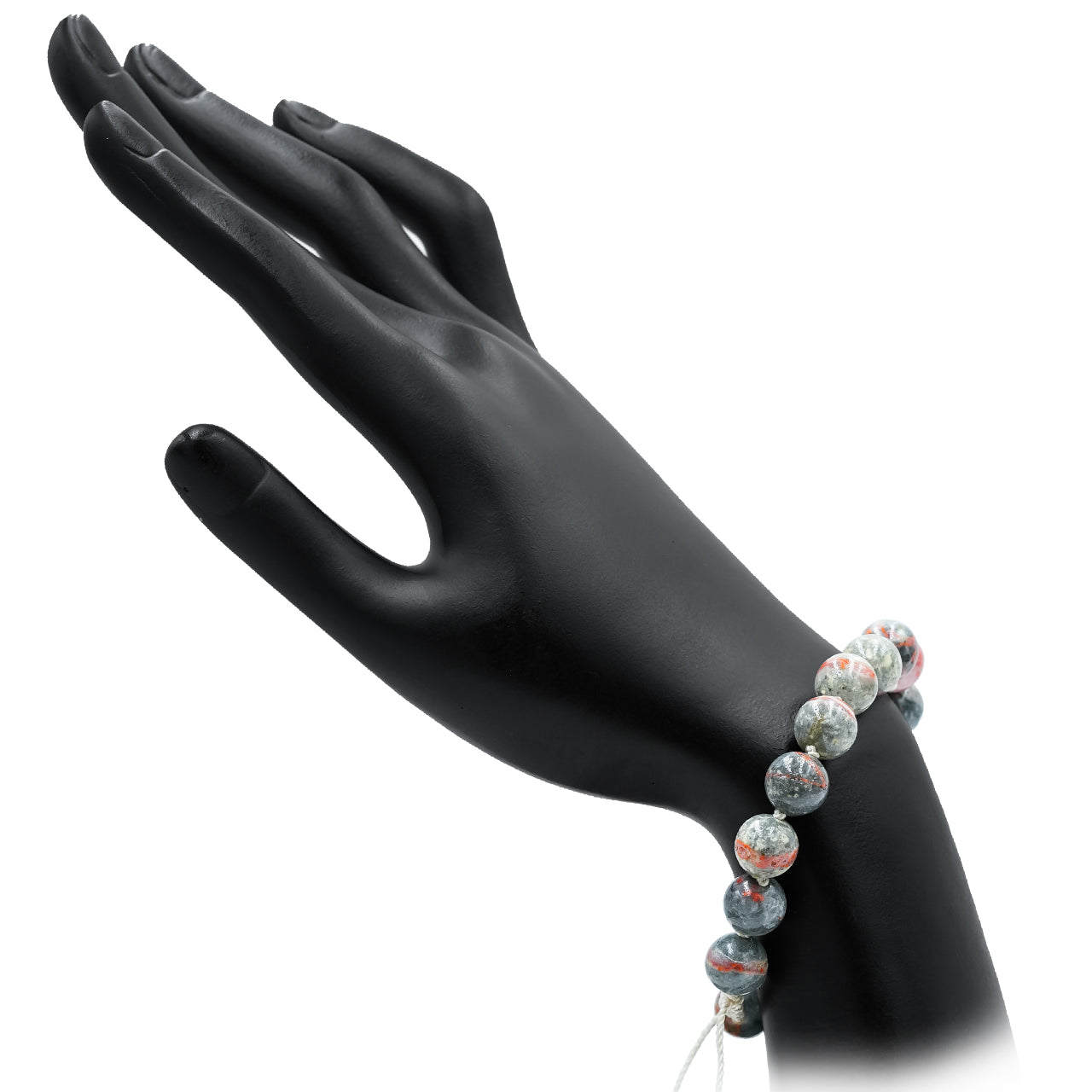 Magma Chalcedony adjustable bead bracelet, featuring 16 pieces of 10 mm beads