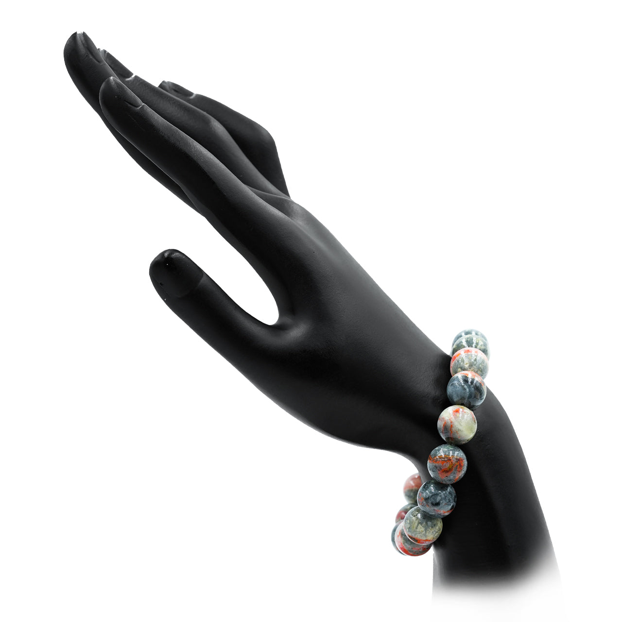 Starborn 12mm Magma Chalcedony Beaded Elastic Bracelet