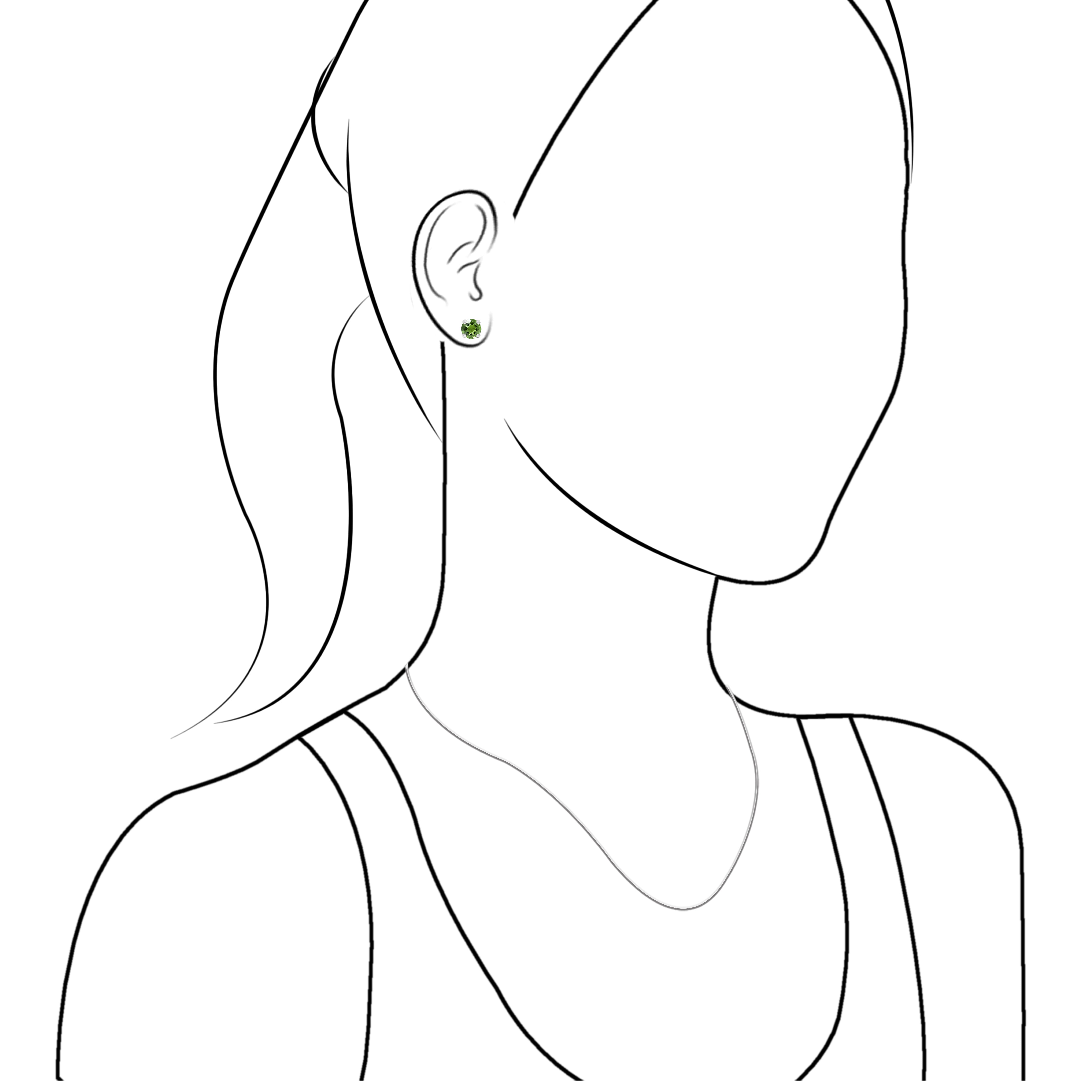 Aretes estilo poste de moldavita facetada Starborn en plata de ley