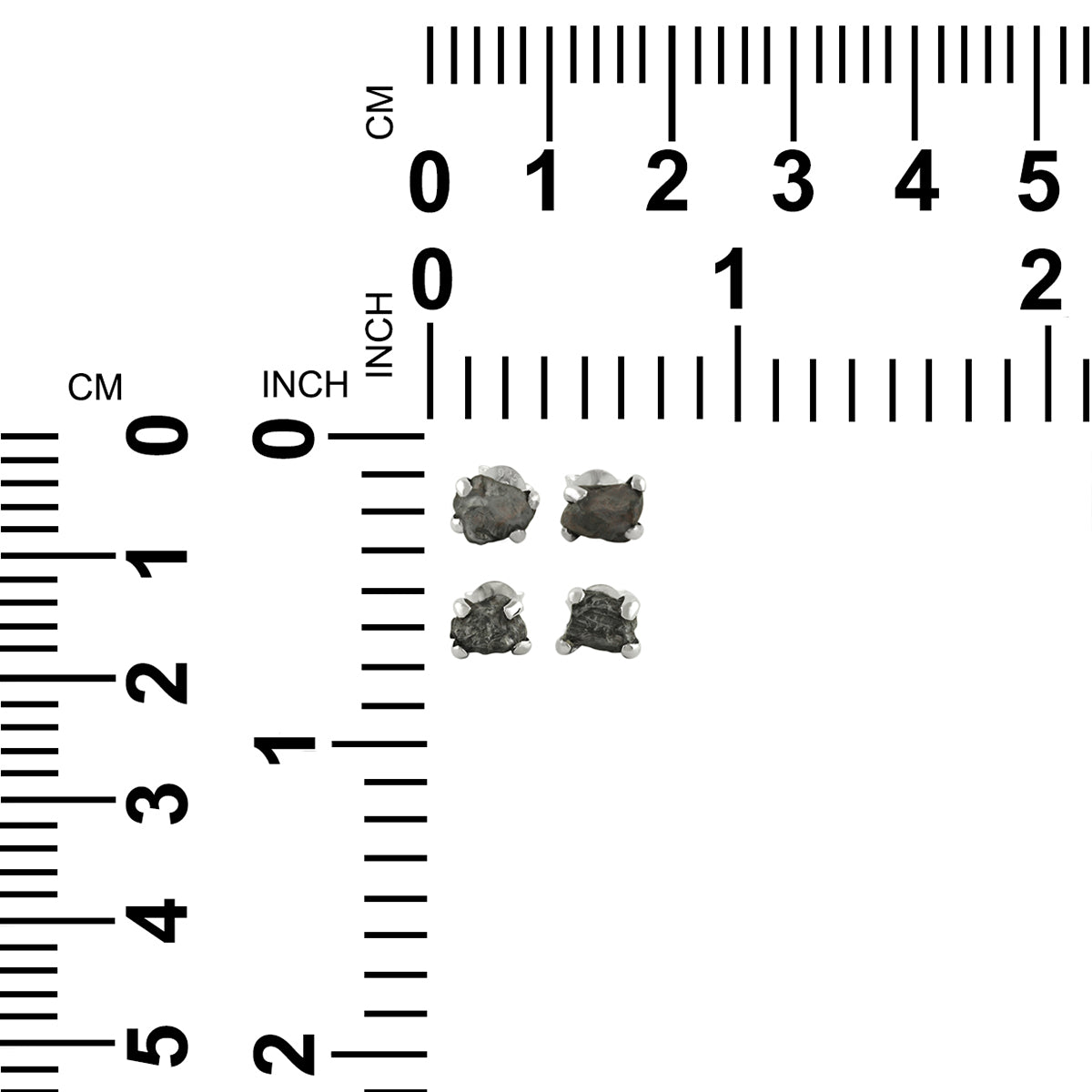 Starborn Campo del Cielo Meteorit Ohrstecker aus Sterlingsilber