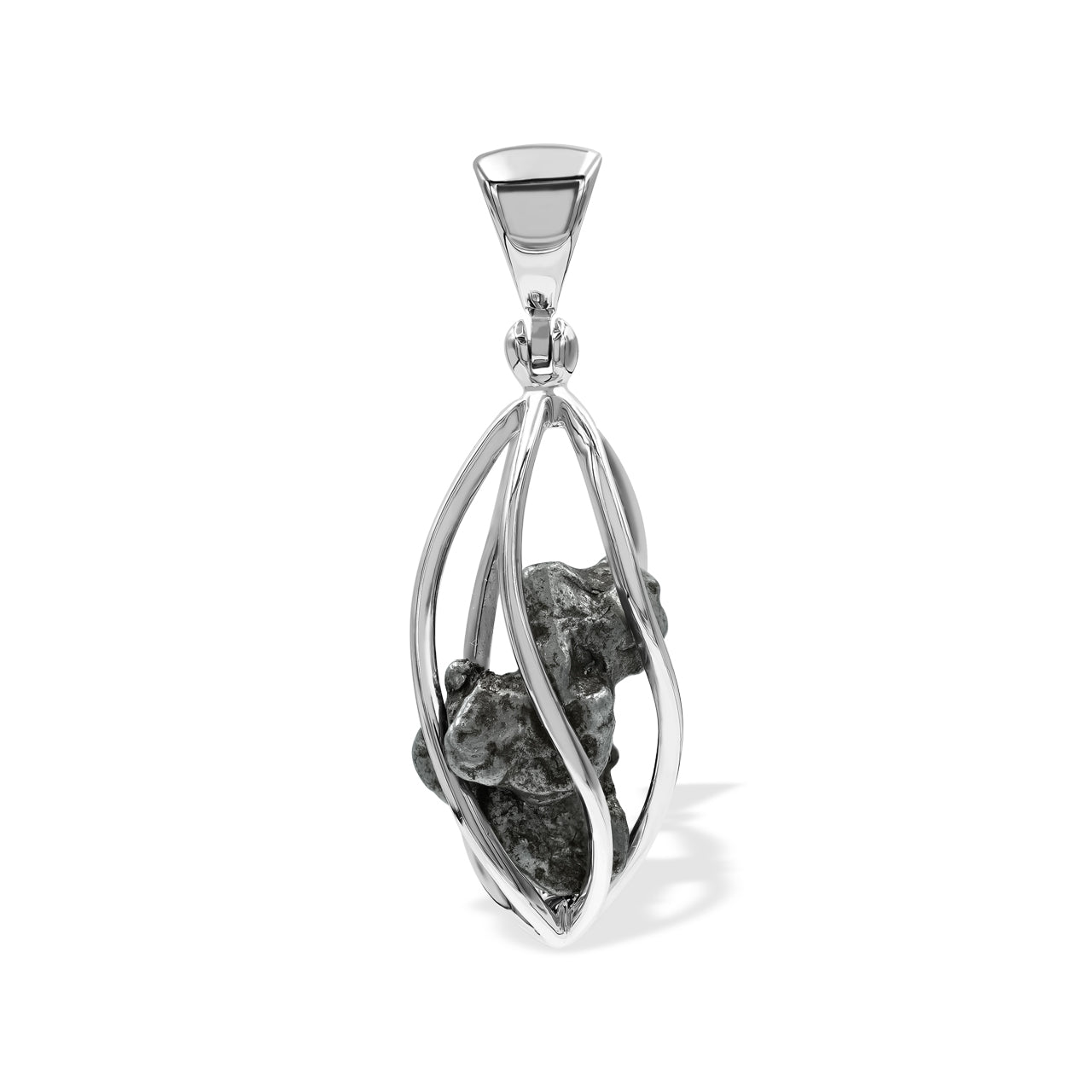 Colgante de jaula de meteorito Starborn Campo del Cielo en plata de ley 