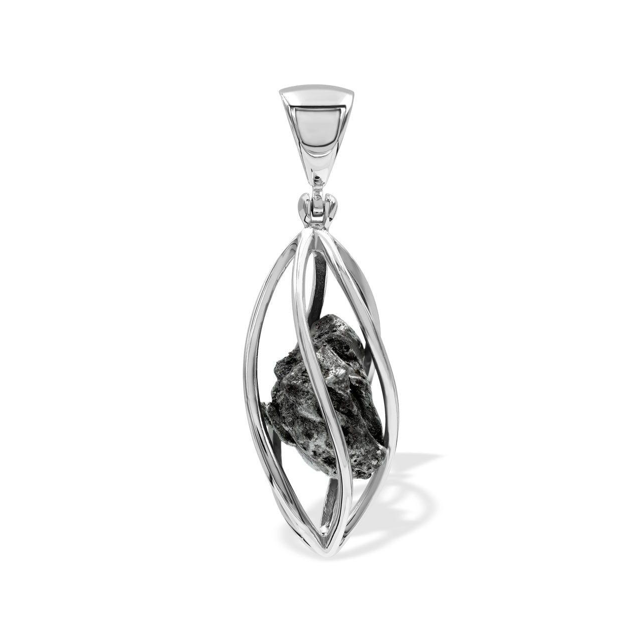 Starborn Campo del Cielo Meteoritenkäfig-Anhänger aus Sterlingsilber 