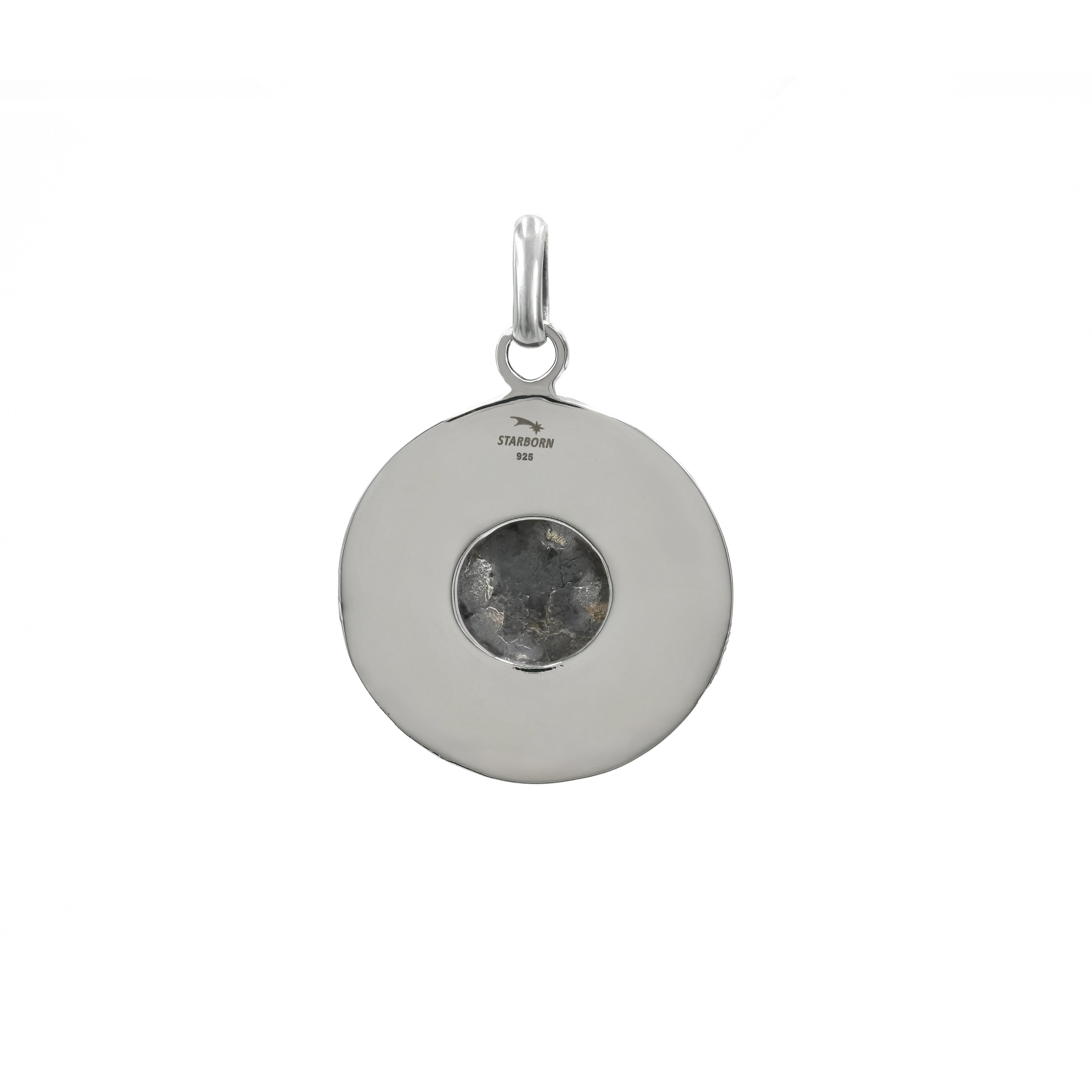 Starborn Campo del Cielo Meteorite Moon Phases Pendant in Sterling Silver