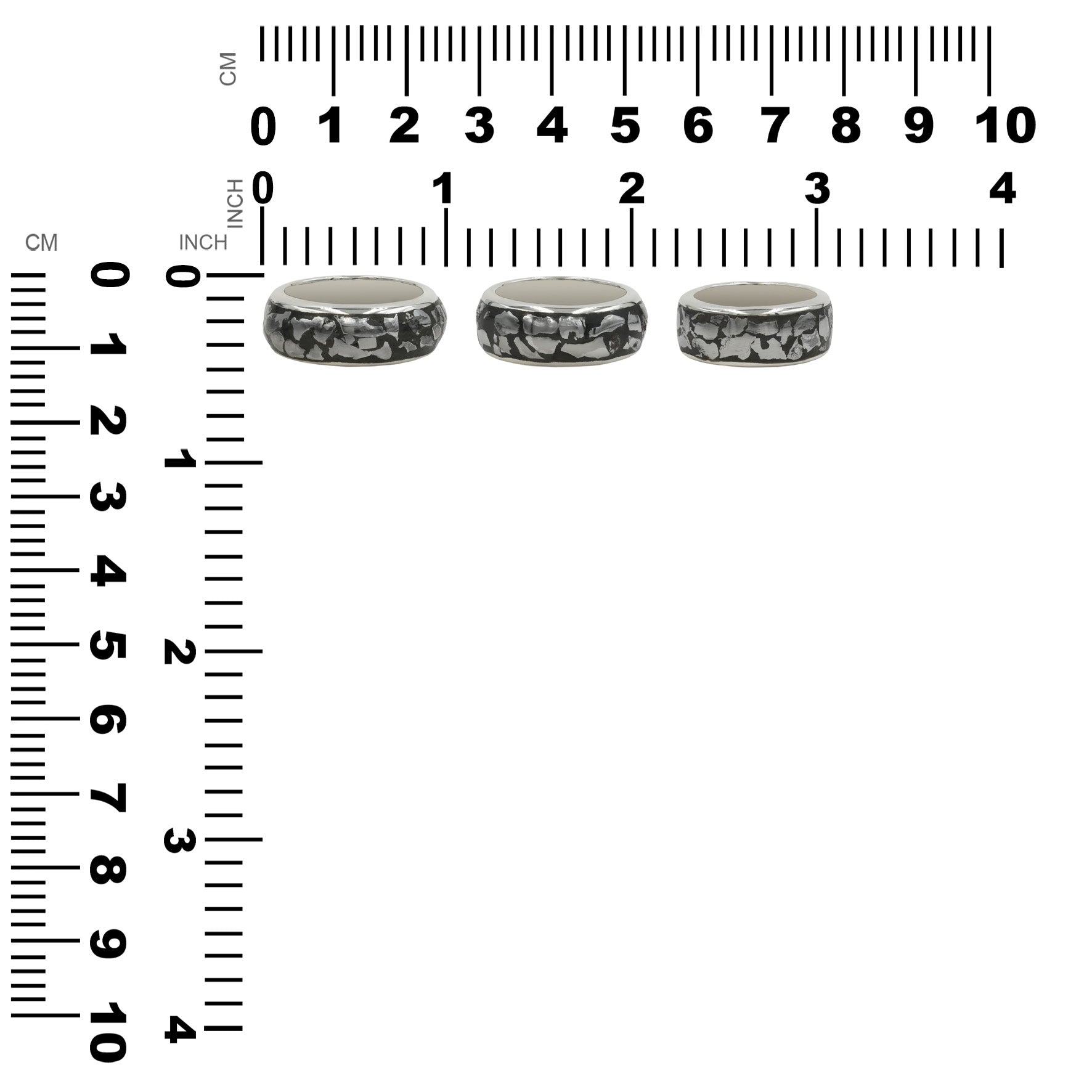 Starborn Campo del Cielo Meteorite Polished Nugget Inlay Ring in Sterling Silver