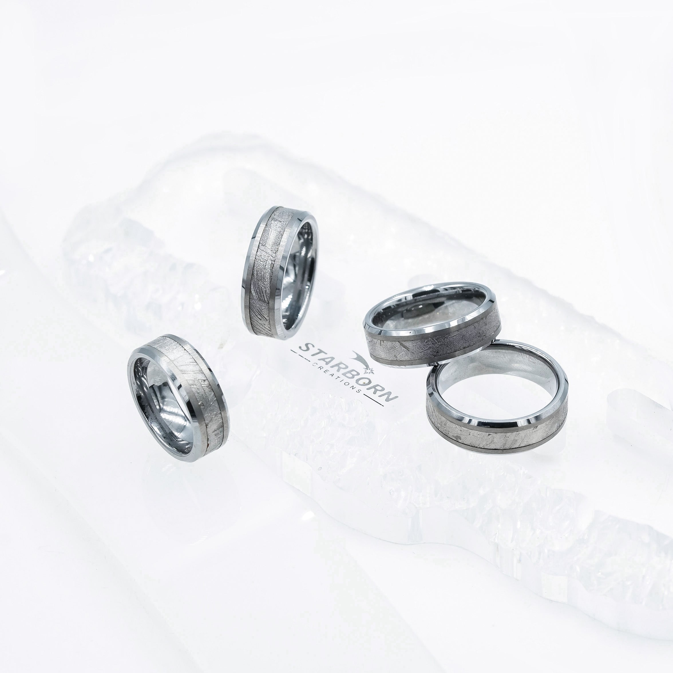 Starborn Aletai Meteorite Men's Tungsten Ring 8mm