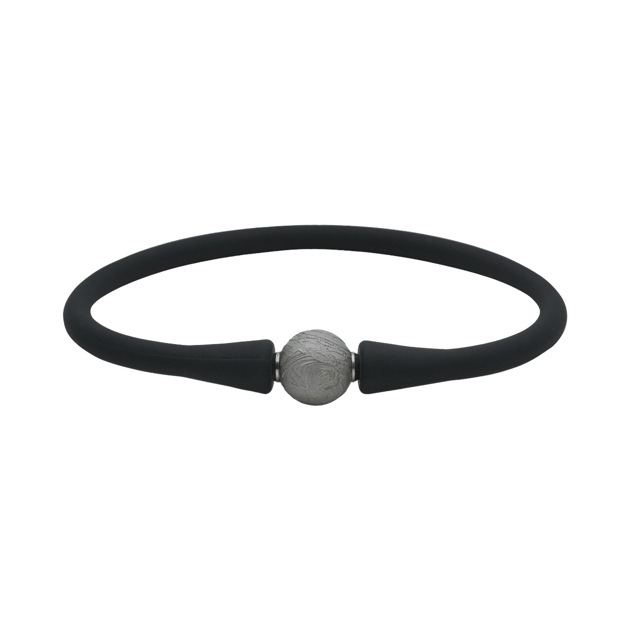 Starborn Aletai Eisenmeteorit 10mm Kugelperle auf Silikonarmband