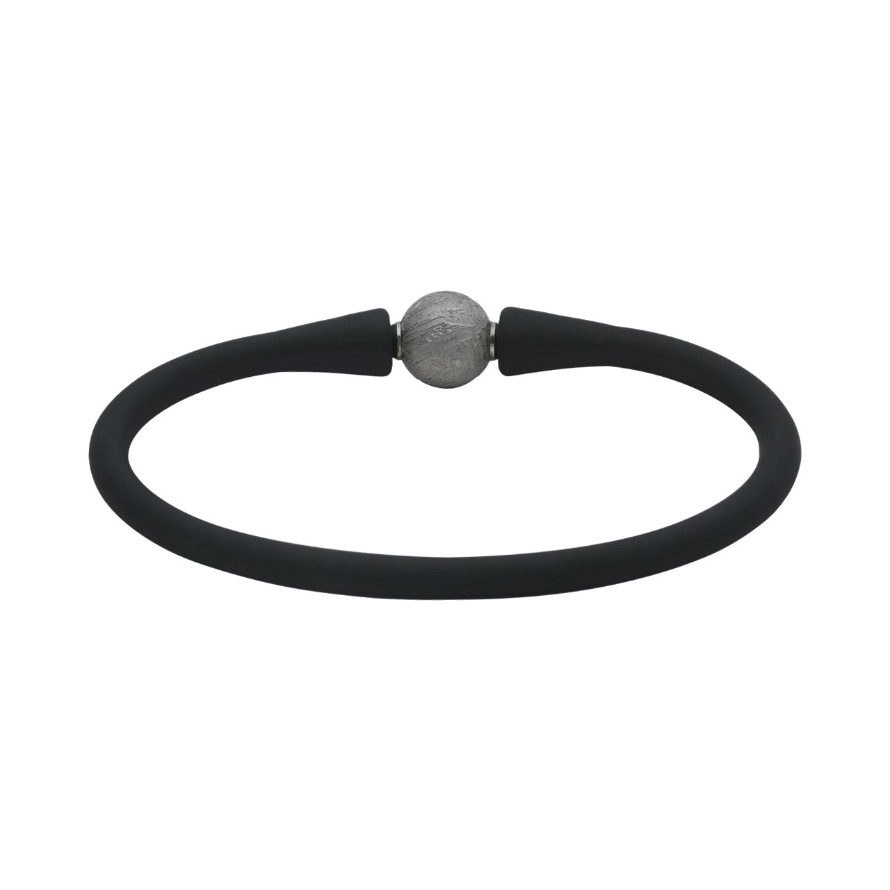 Starborn Aletai Eisenmeteorit 10mm Kugelperle auf Silikonarmband