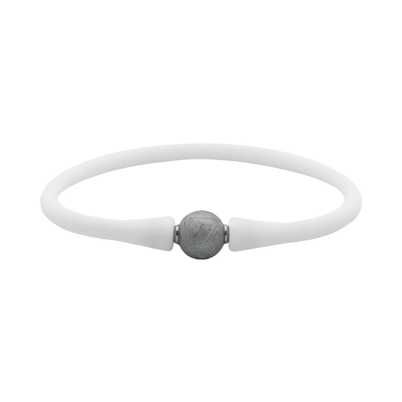 Starborn Aletai Eisenmeteorit 10mm Kugelperle auf Silikonarmband