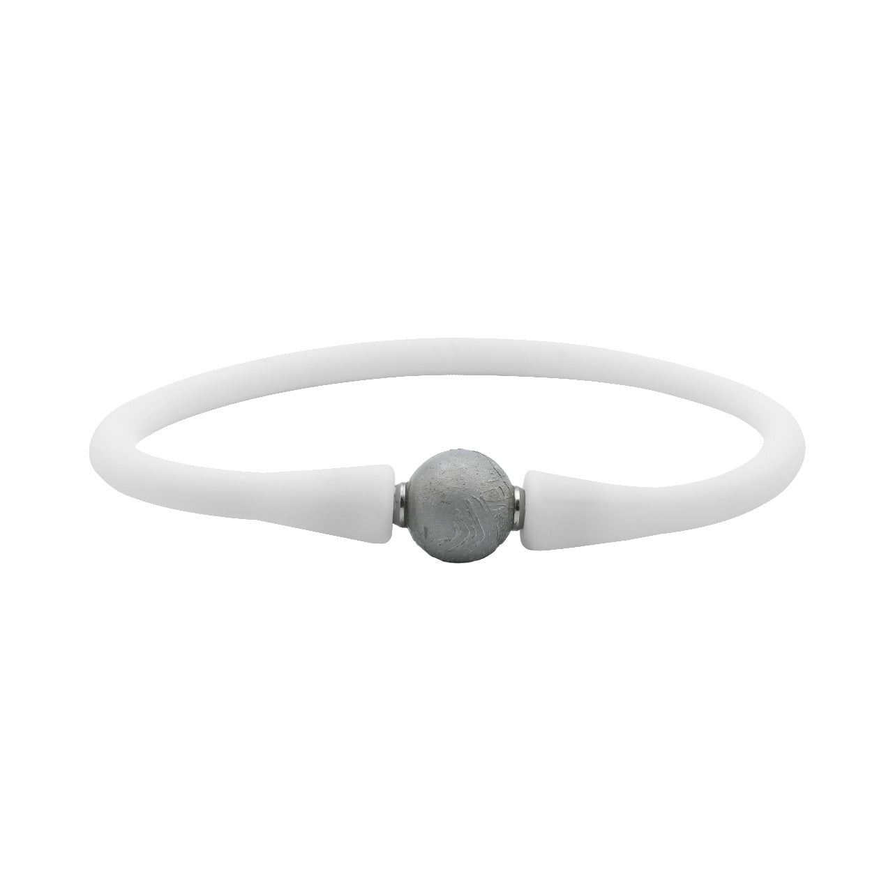 Starborn Aletai Eisenmeteorit 10mm Kugelperle auf Silikonarmband