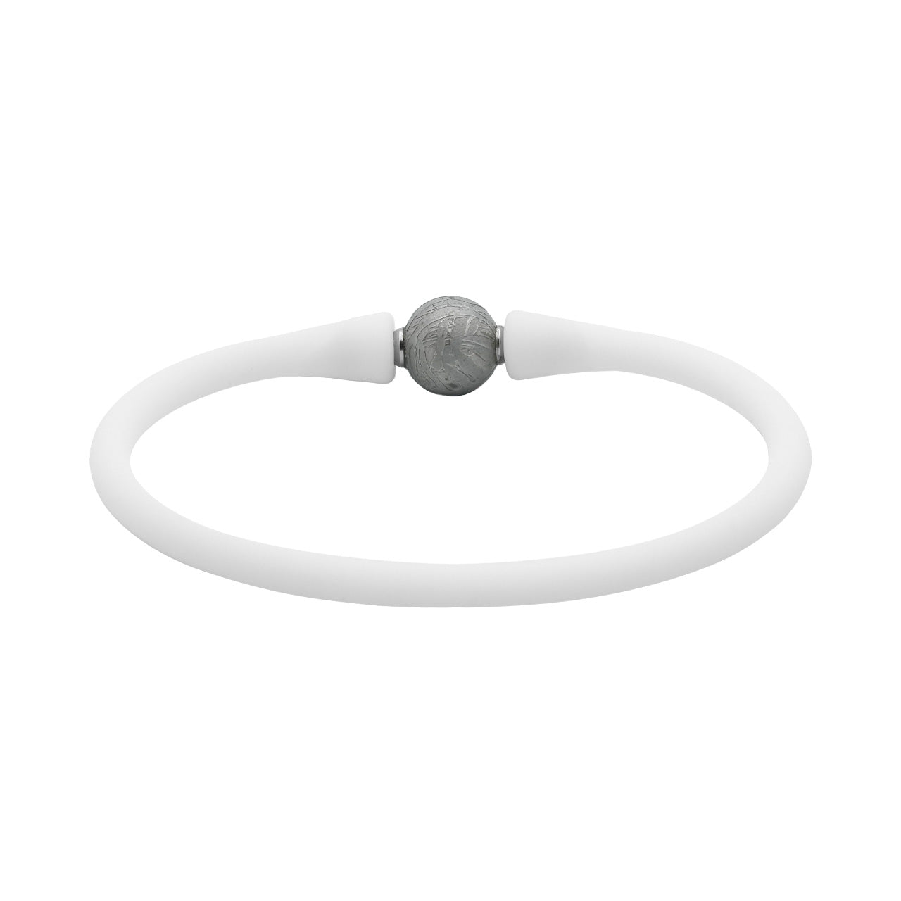 Starborn Aletai Eisenmeteorit 10mm Kugelperle auf Silikonarmband