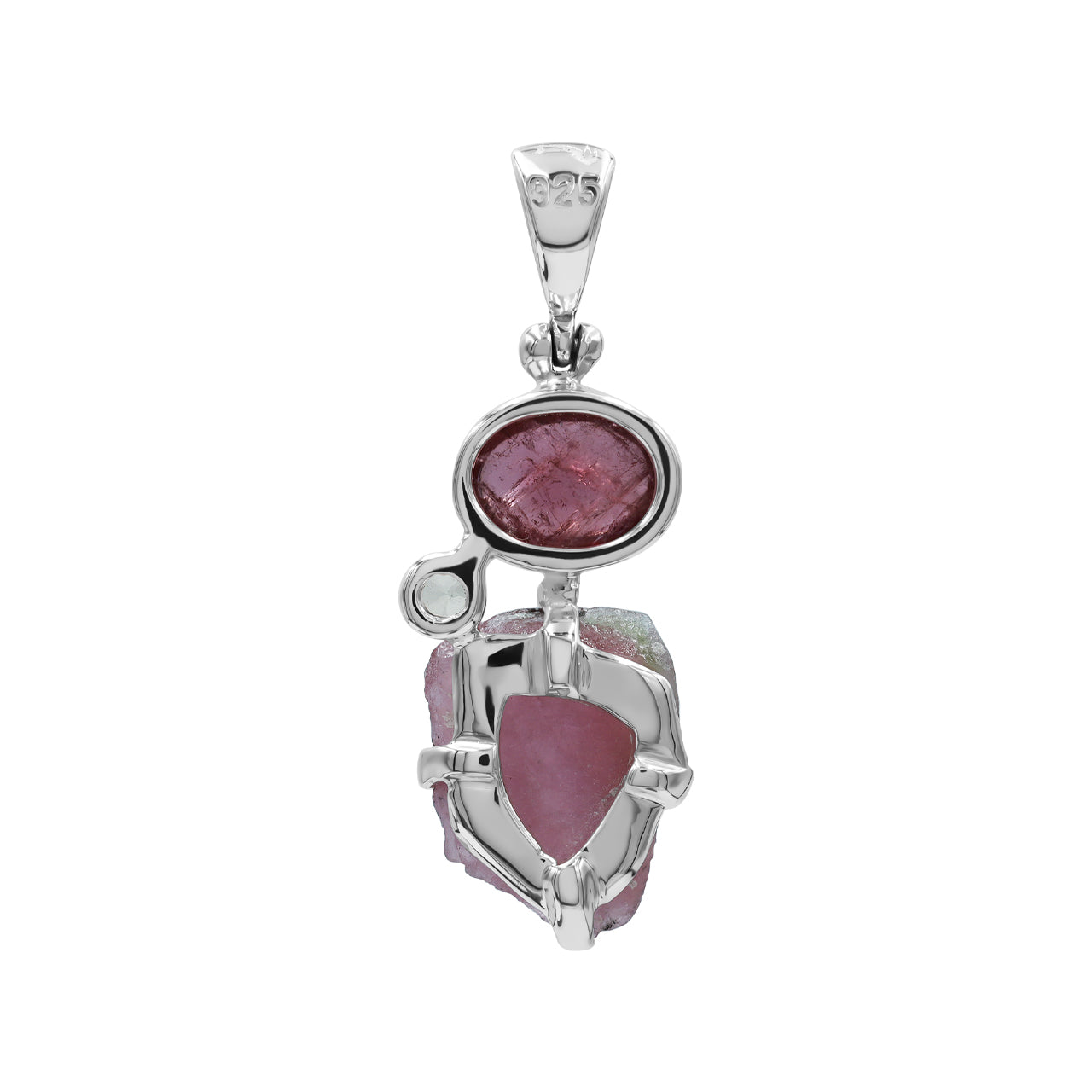 Starborn Tourmaline and White Topaz Pendant in Sterling Silver