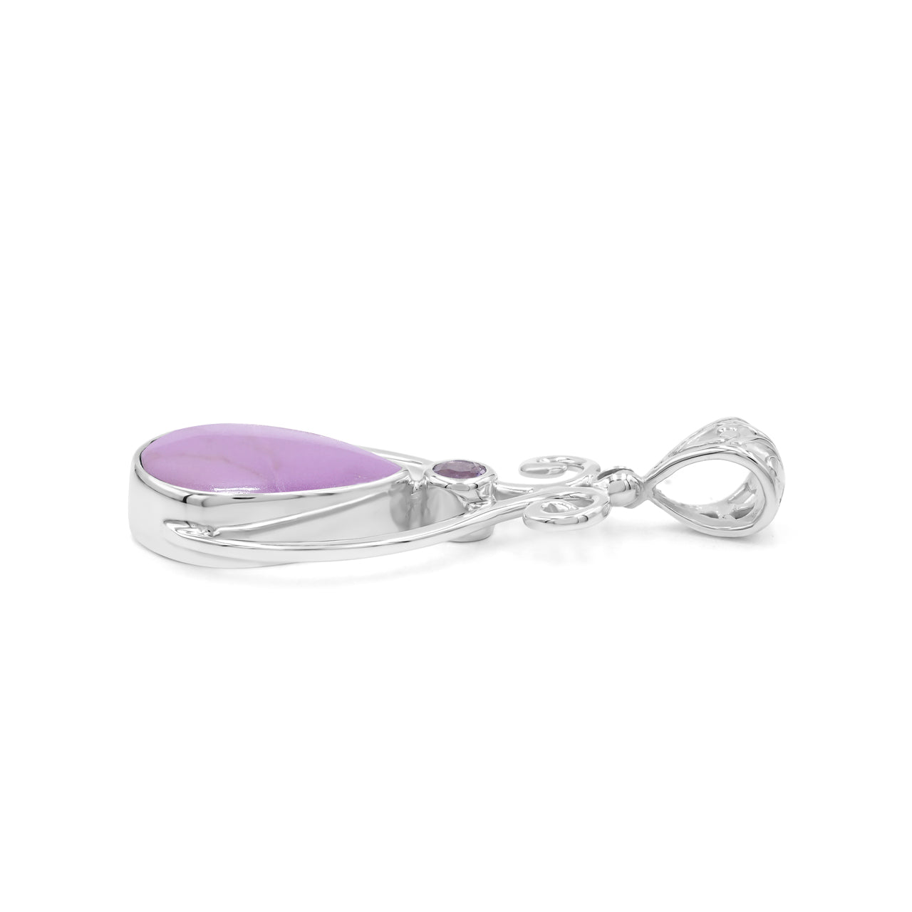 Phosphosiderite and Amethyst Pendant