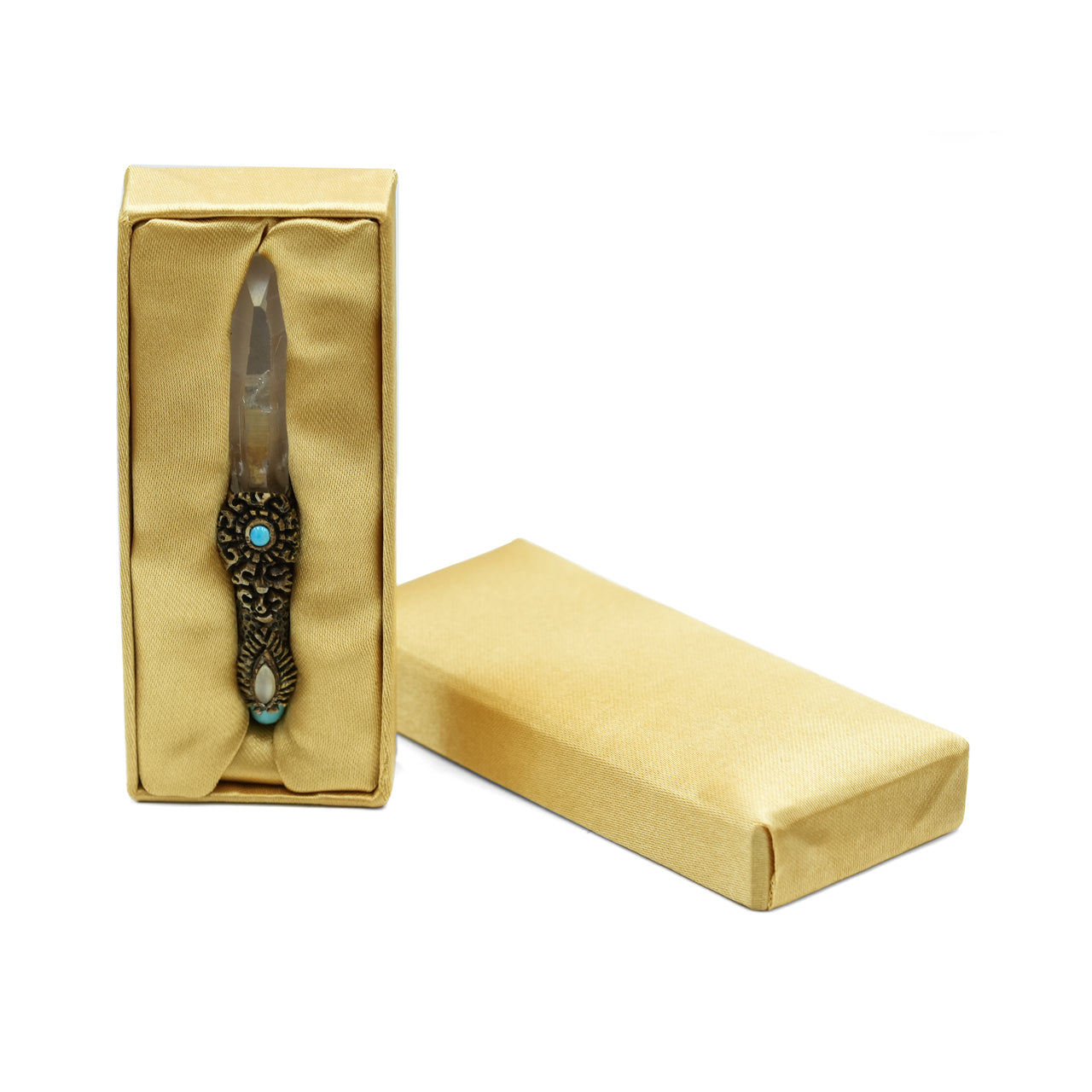 Angel Aura Quartz Crystal Wand Pendant