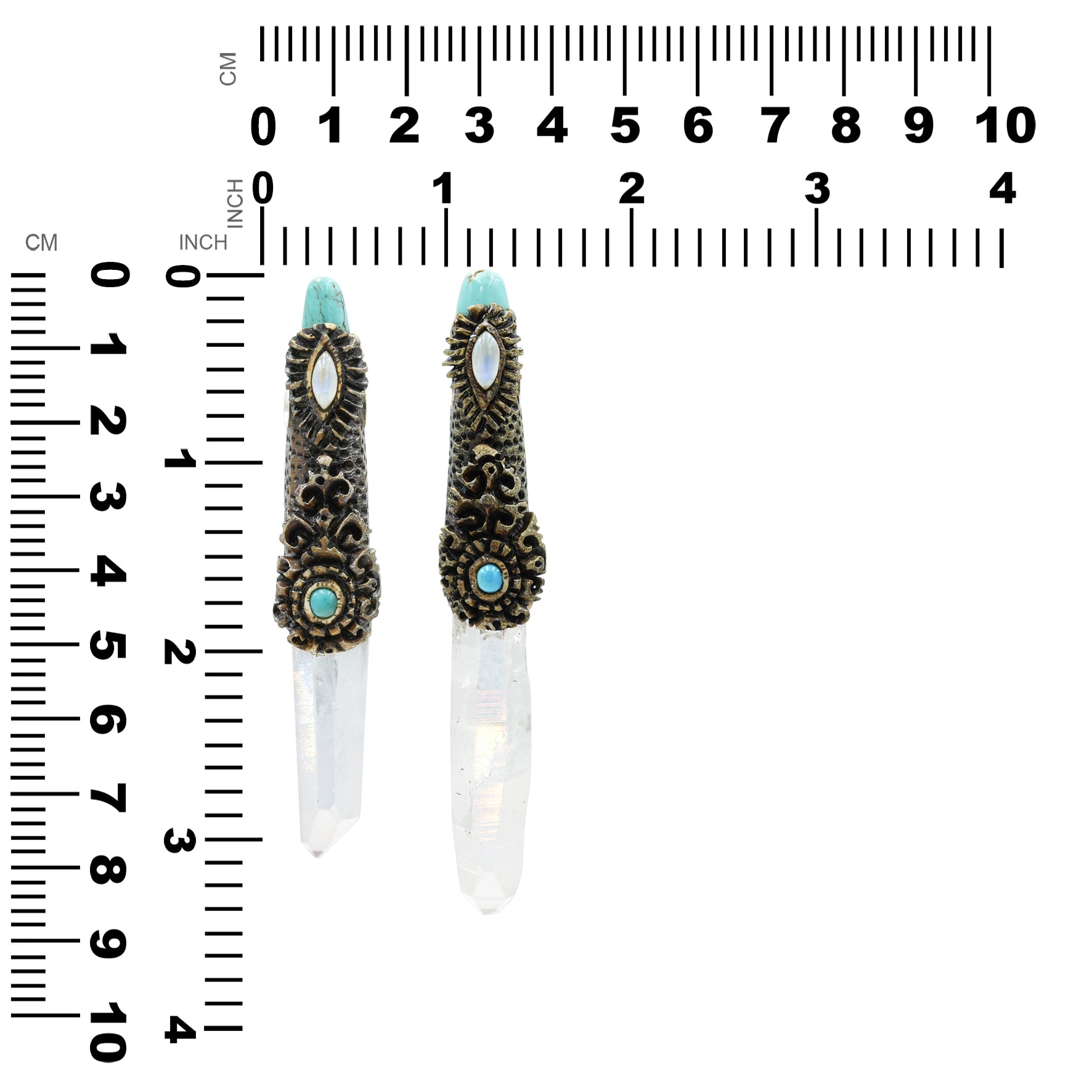 Angel Aura Quartz Crystal Wand Pendant