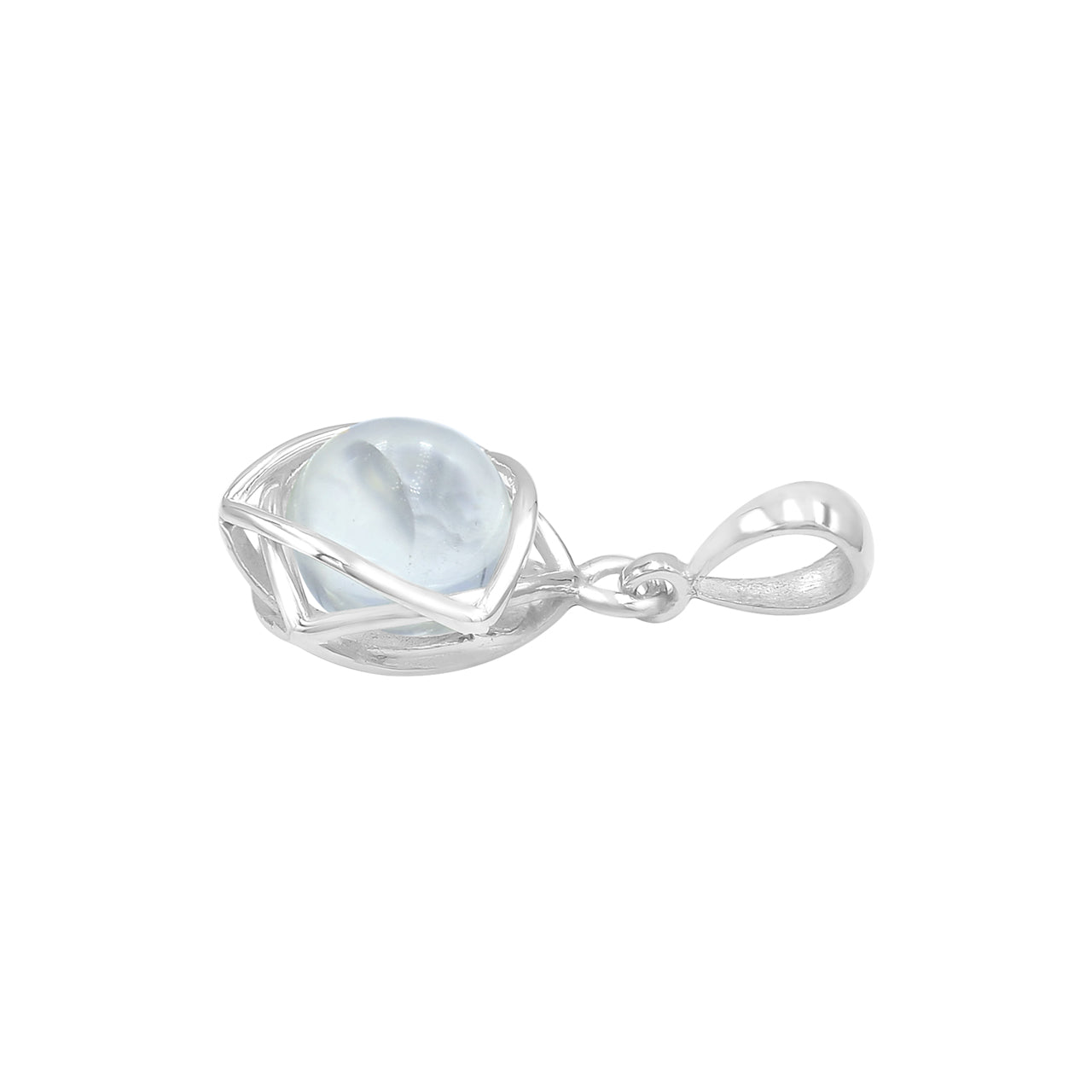 Colgante de estrella de seis puntas con esfera de piedras preciosas Starborn en plata de ley