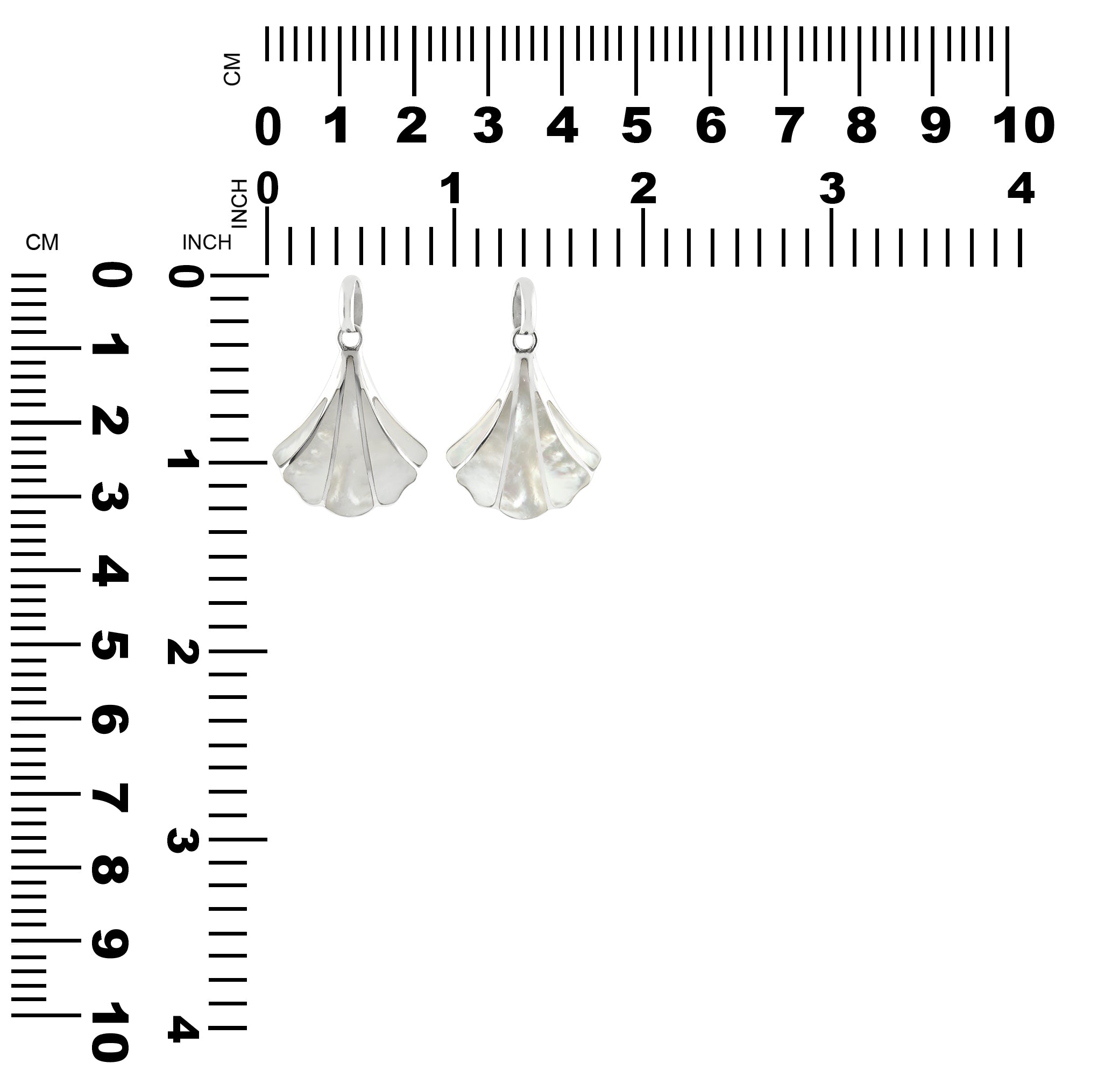 Hermoso colgante de concha de mar con incrustaciones de ammolita de Starborn en plata de ley