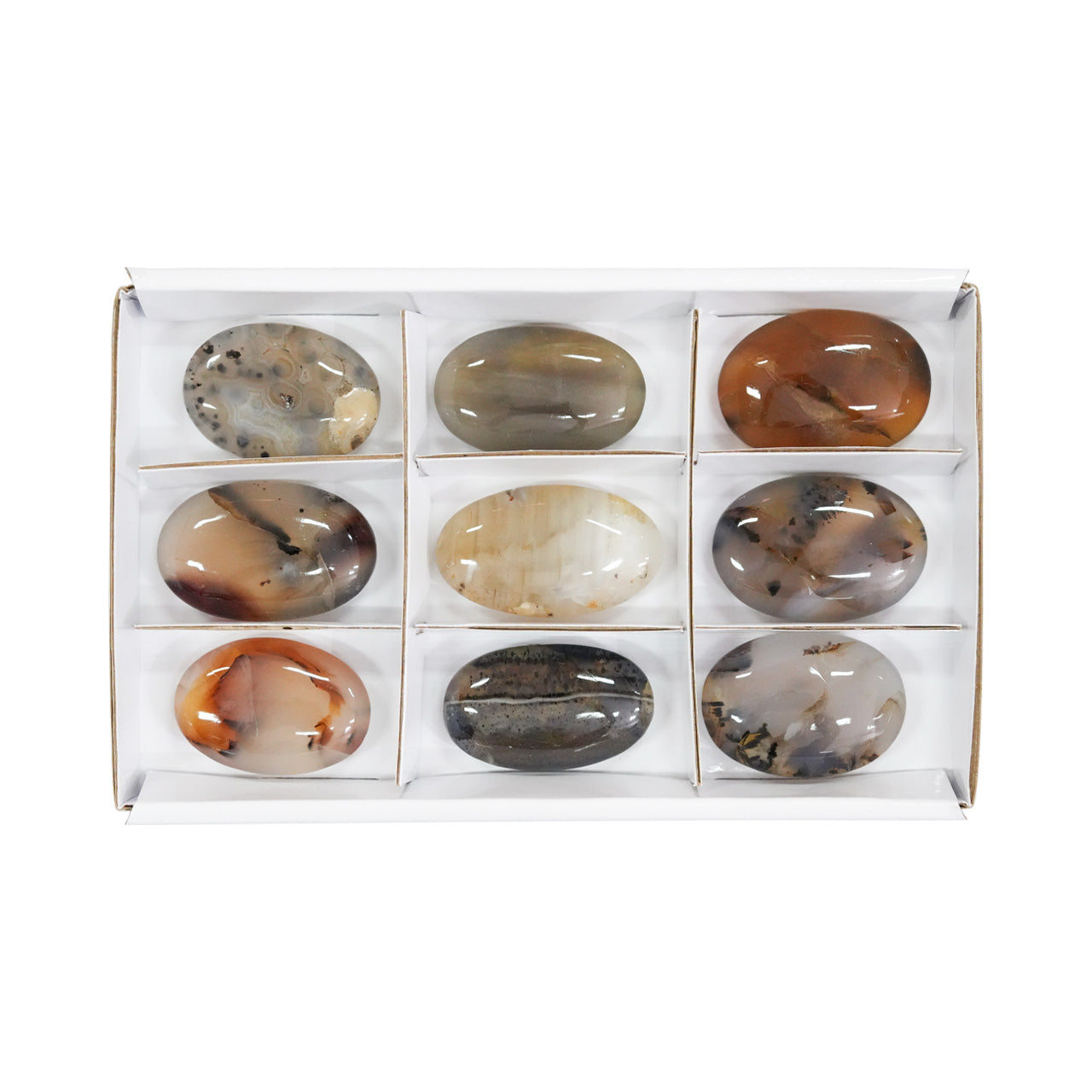 Starborn Montana Agate Palm Stone Flat 350g - 9 pcs