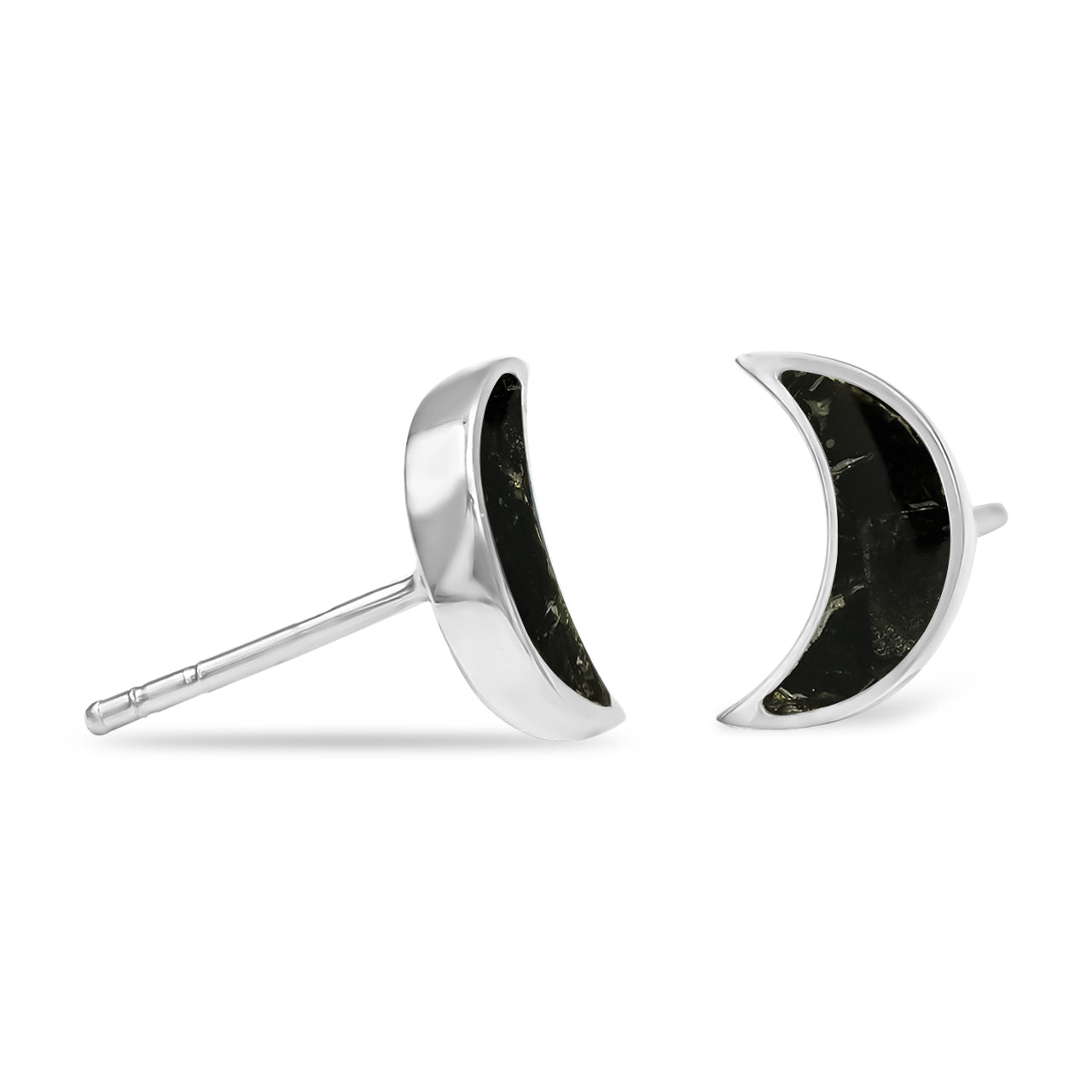 Starborn Halbmond-Ohrstecker aus Sterlingsilber