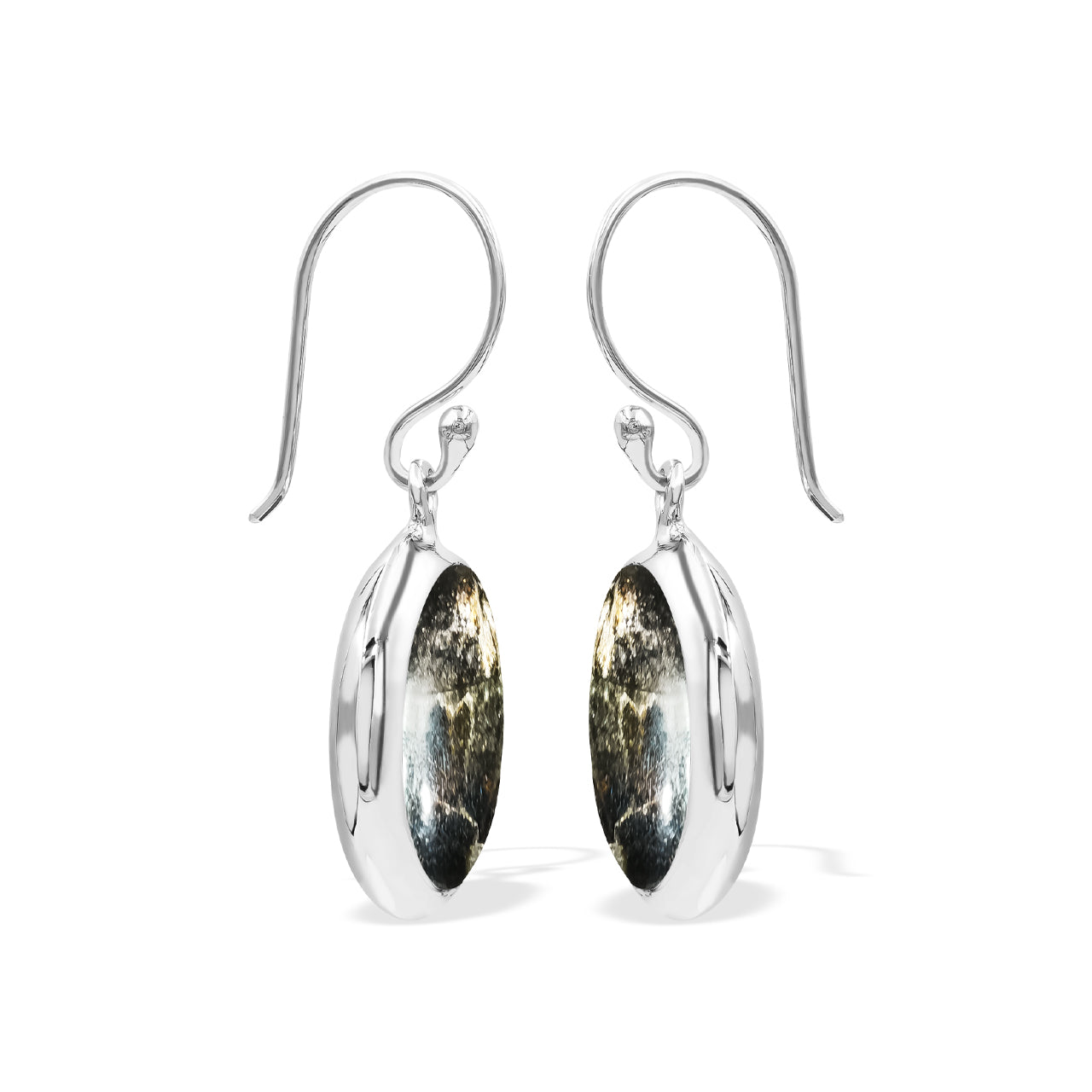 Pendiente estilo medallón con piedras preciosas redondas de 15 mm Starborn en plata de ley - Pequeño