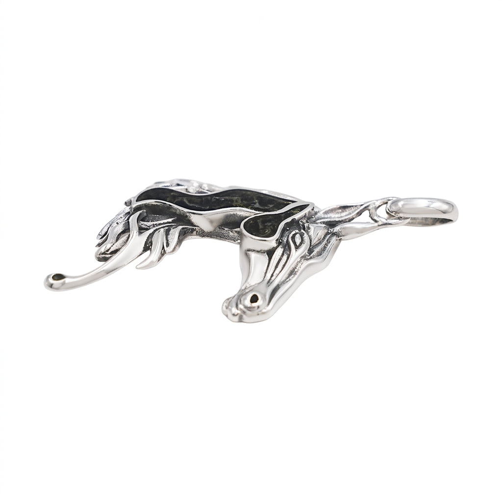 Starborn Horse Head Pendant with Golden Muscovite Inlay