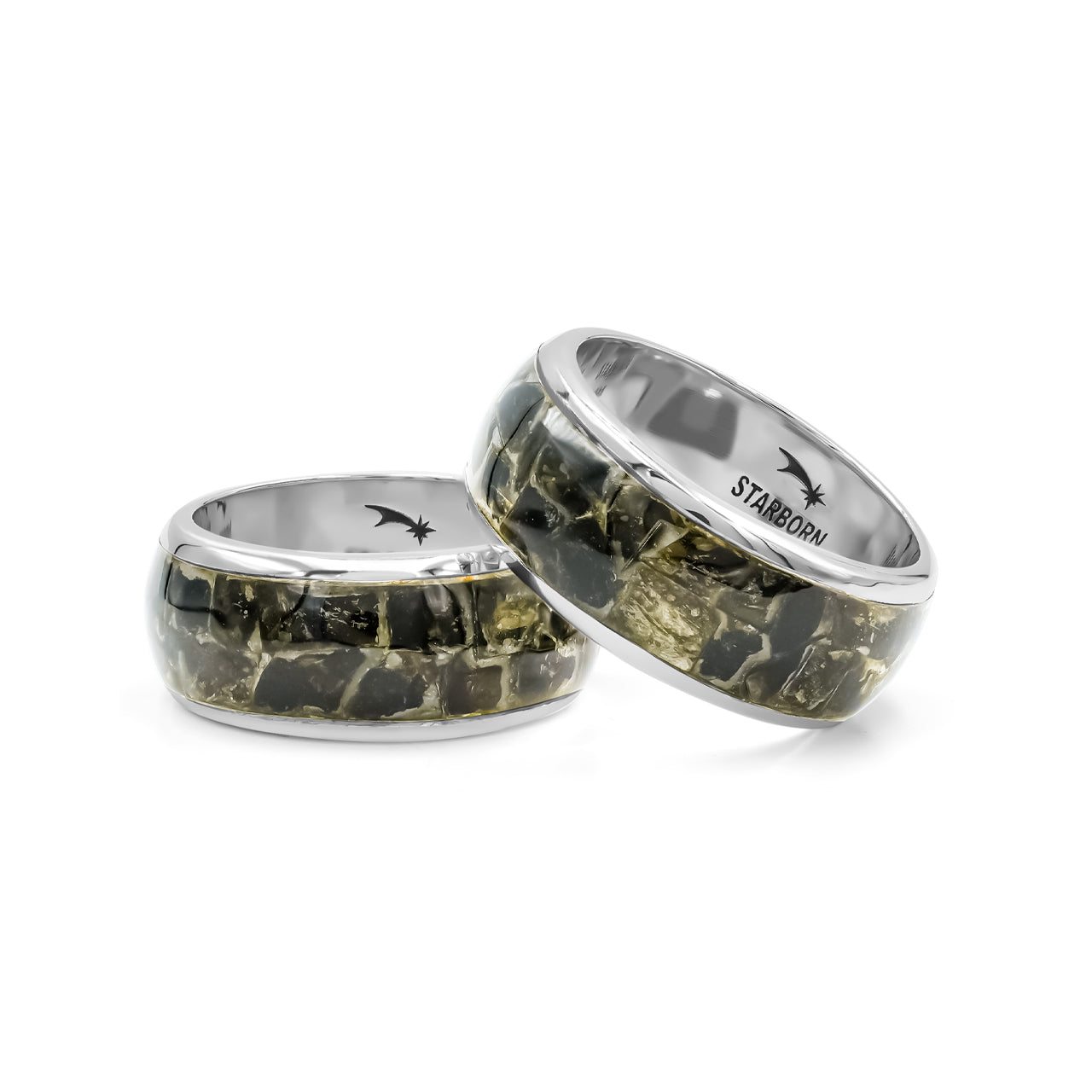 Golden Muscovite One Field Inlay Ring