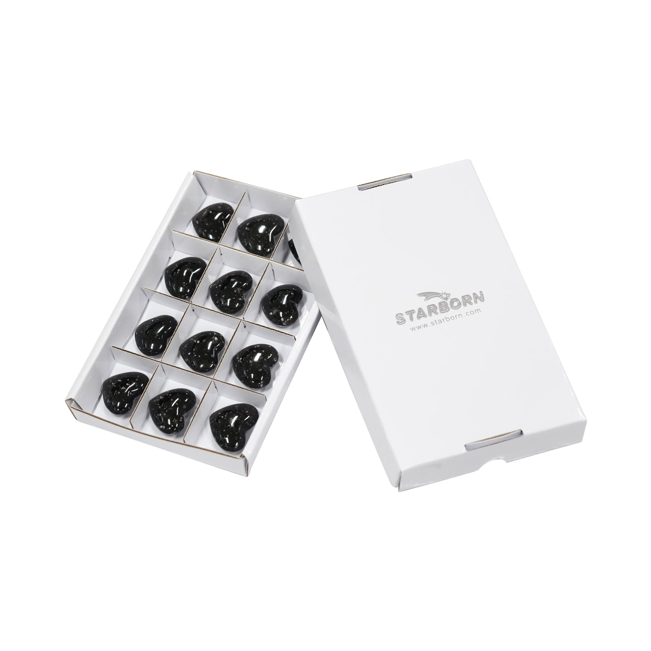 Galaxy Obsidian Heart Stones 200g - 12 Pieces