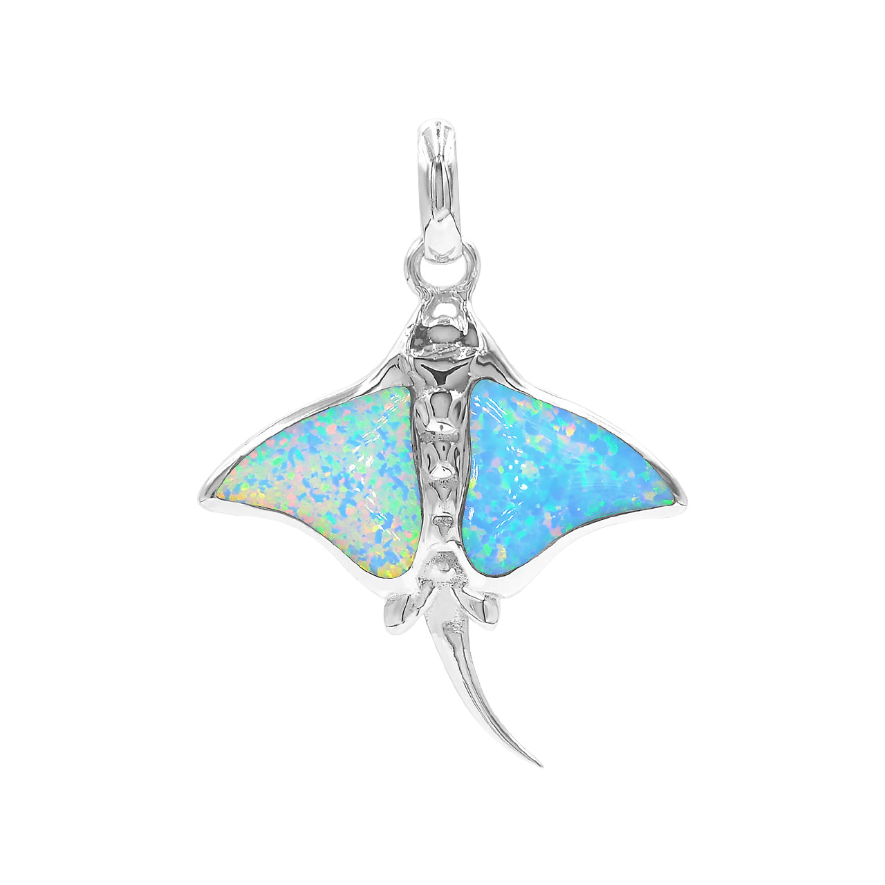 Colgante Starborn Abalone Manta Ray en plata de ley