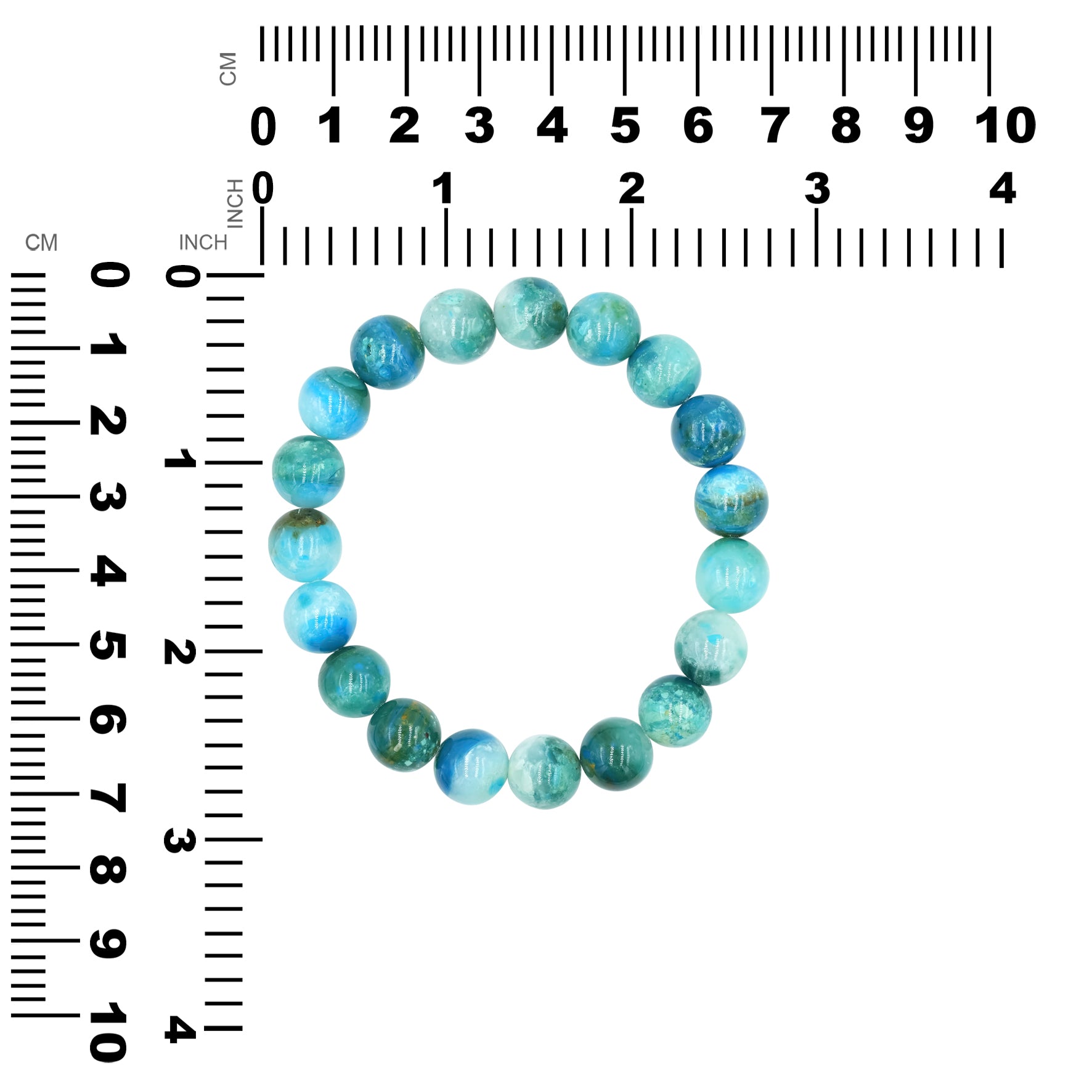 Starborn Peruvian Blue Opal Beaded Elastic Bracelet