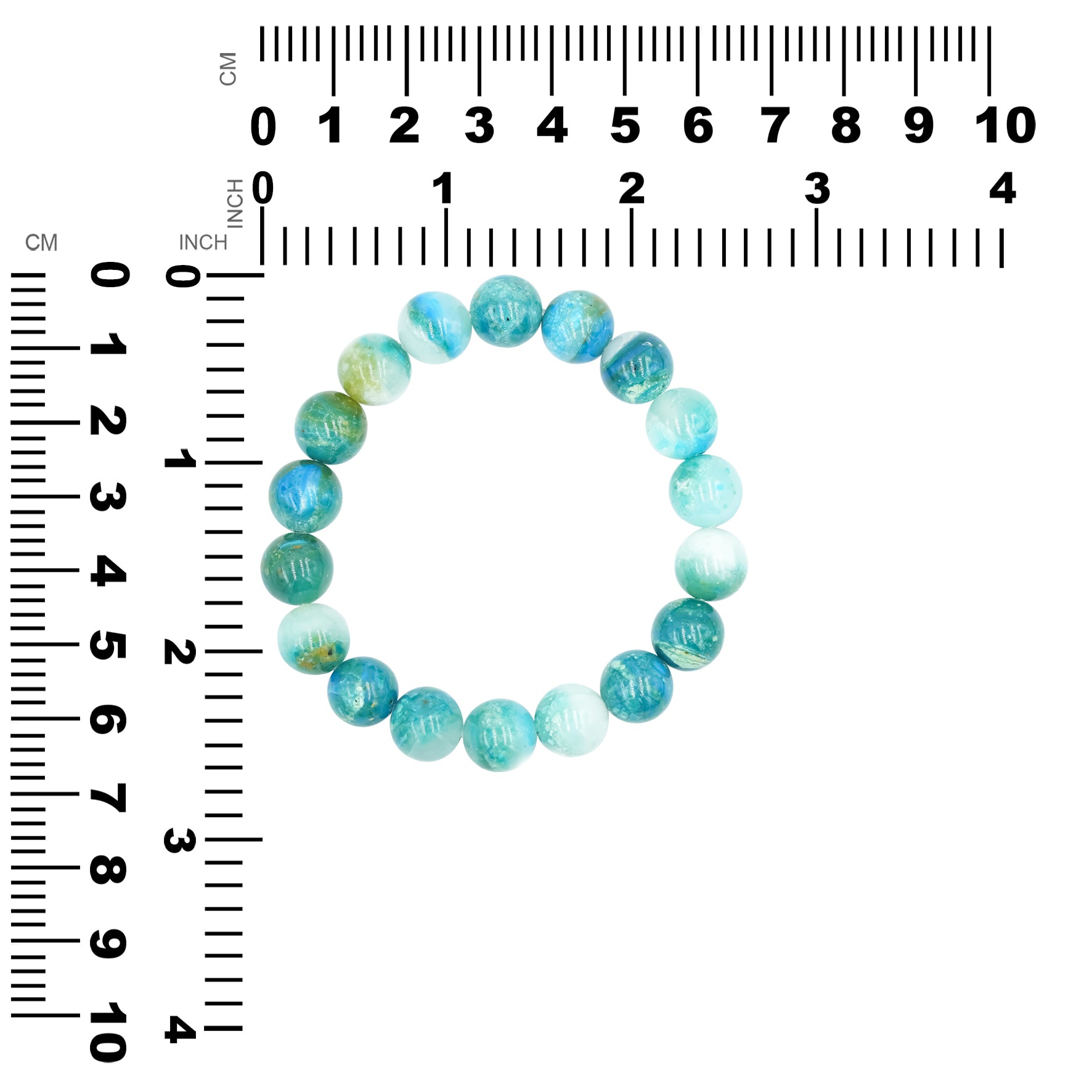 Starborn Peruvian Blue Opal Beaded Elastic Bracelet