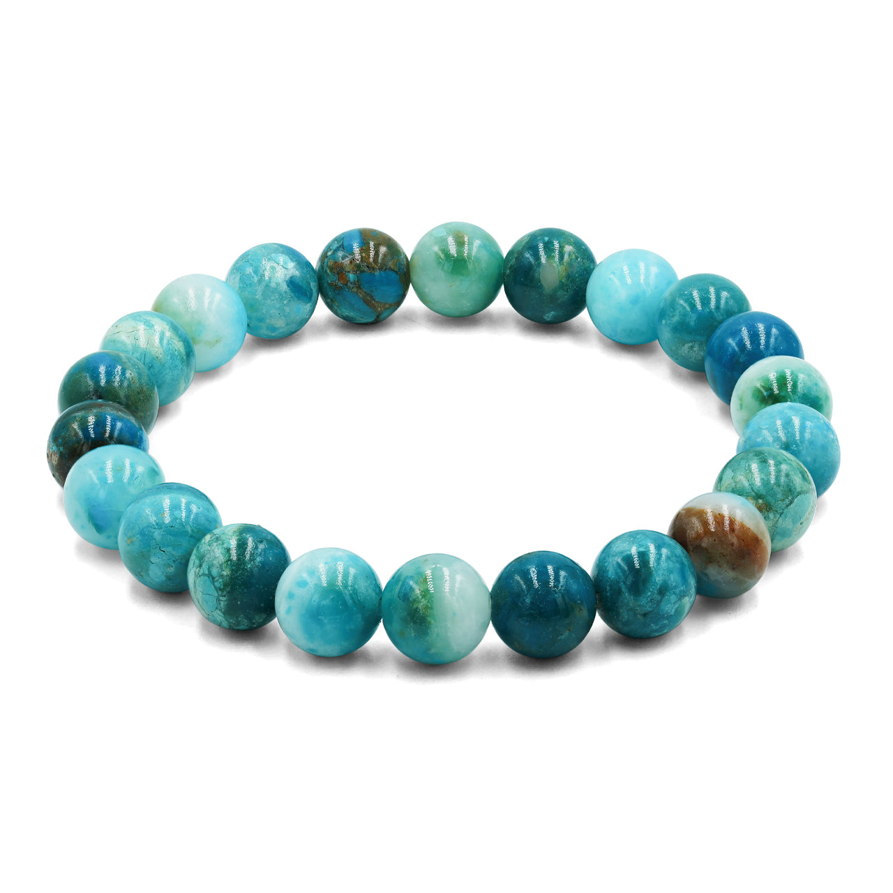 Starborn Peruvian Blue Opal Beaded Elastic Bracelet
