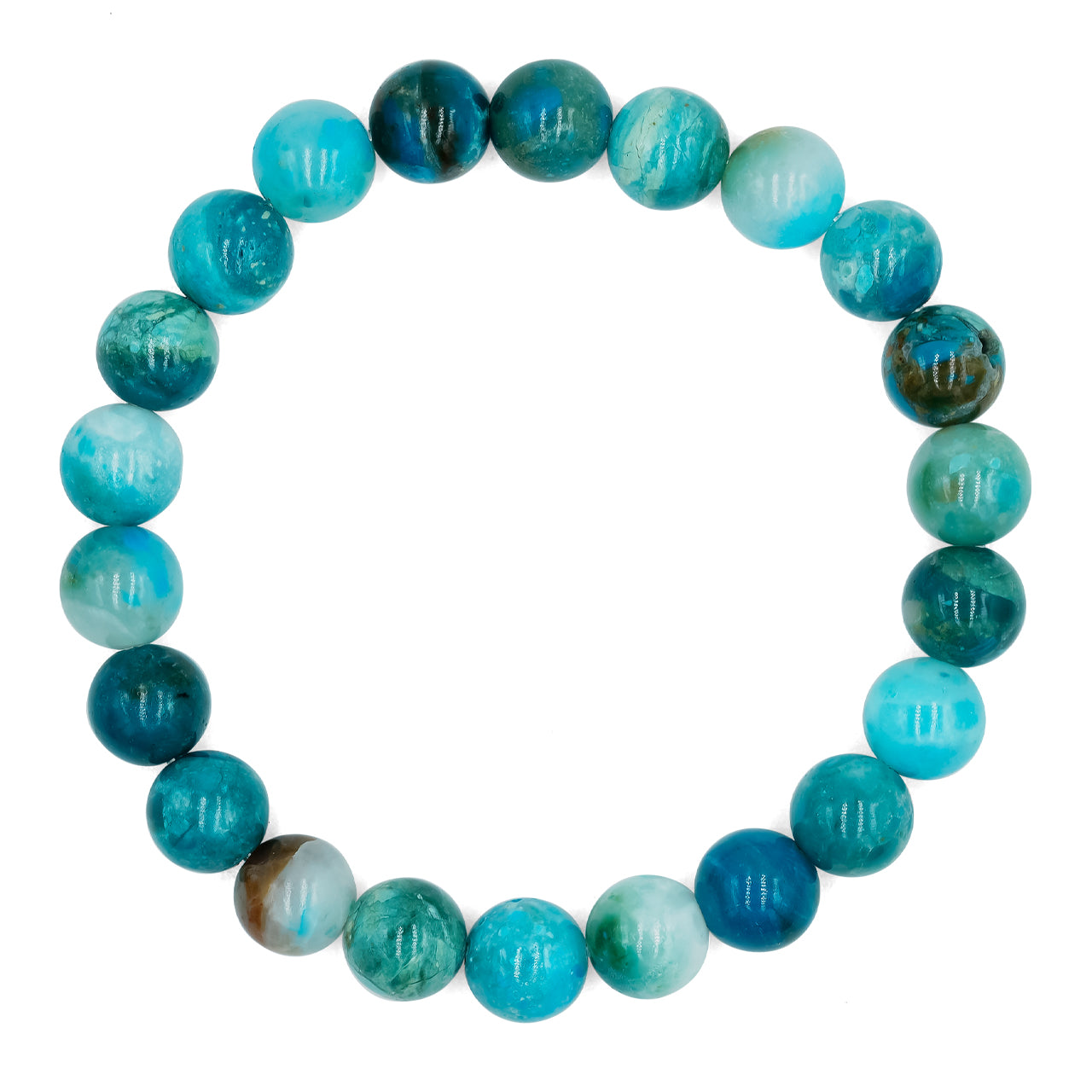Starborn Peruvian Blue Opal Beaded Elastic Bracelet