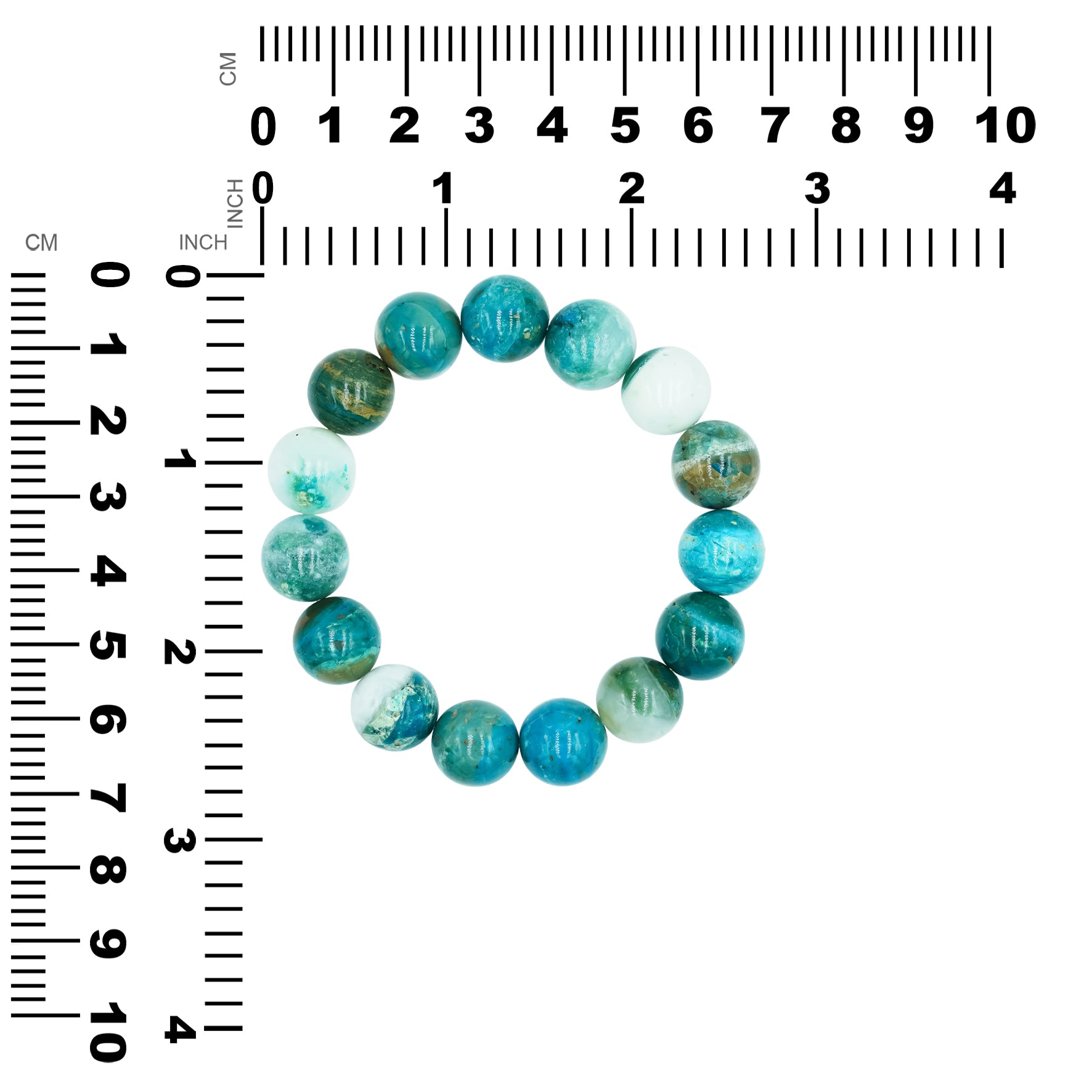 Starborn Peruvian Blue Opal Beaded Elastic Bracelet