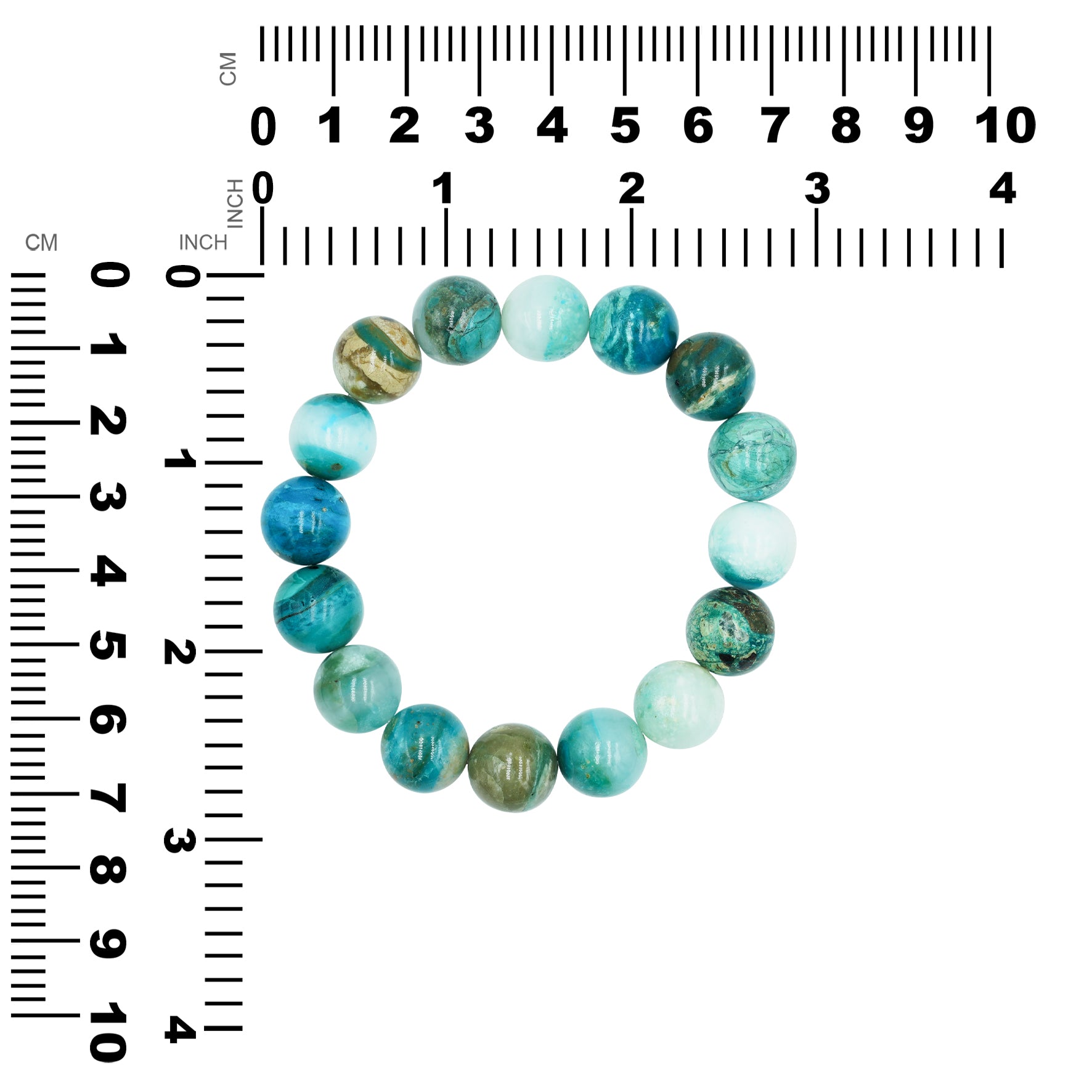 Starborn Peruvian Blue Opal Beaded Elastic Bracelet