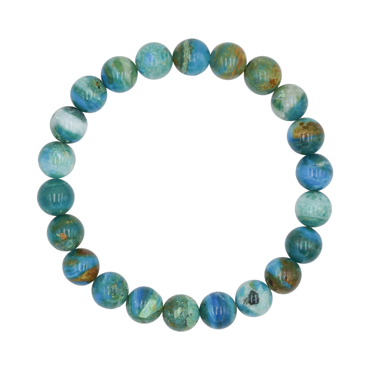 Pulsera elástica de cuentas de ópalo azul peruano Starborn