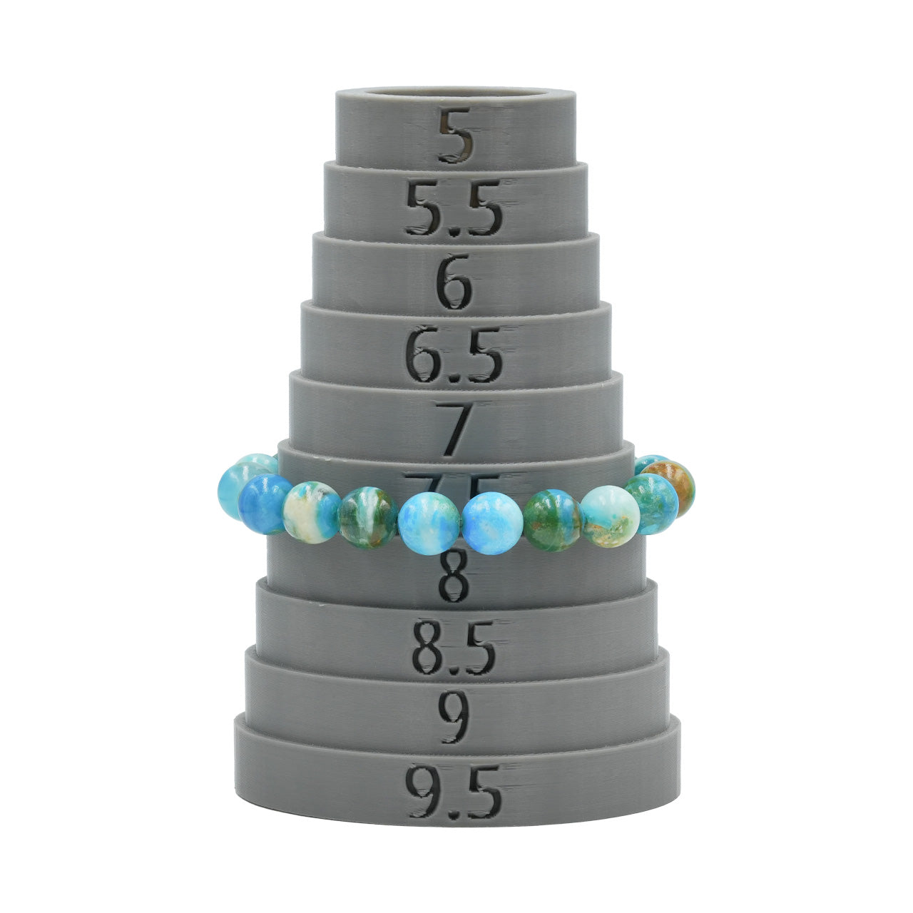 Pulsera elástica de cuentas de ópalo azul peruano Starborn