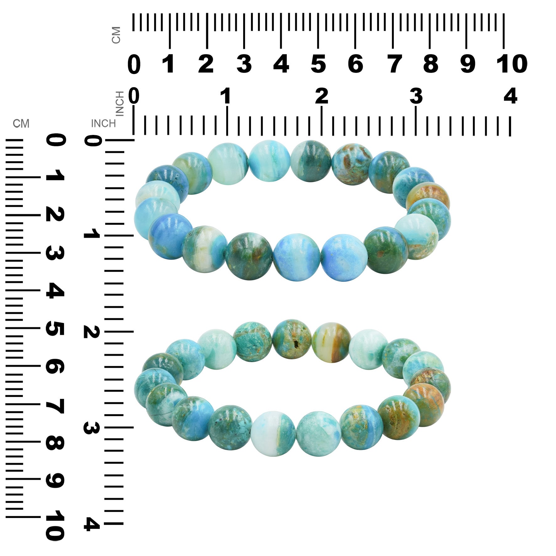 Pulsera elástica de cuentas de ópalo azul peruano Starborn